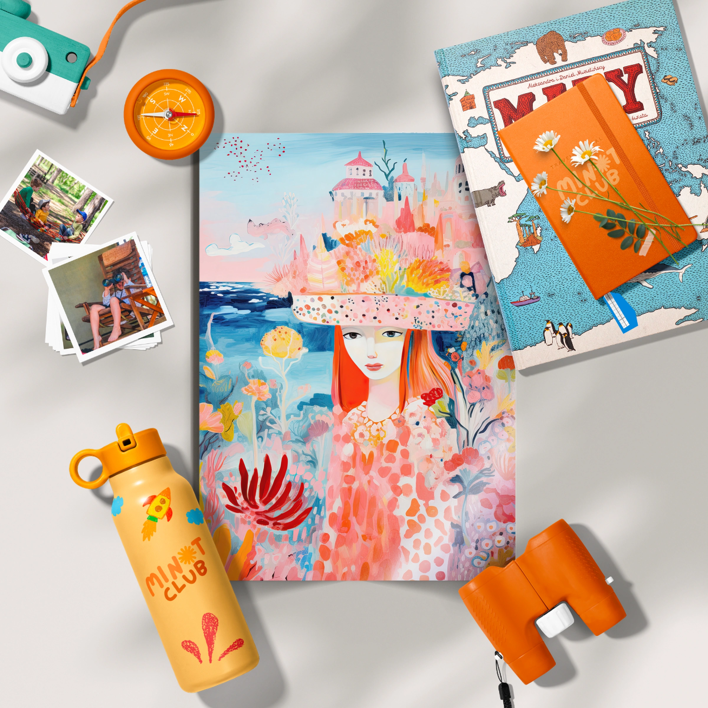 Girl in a Sun Hat Nursery Print