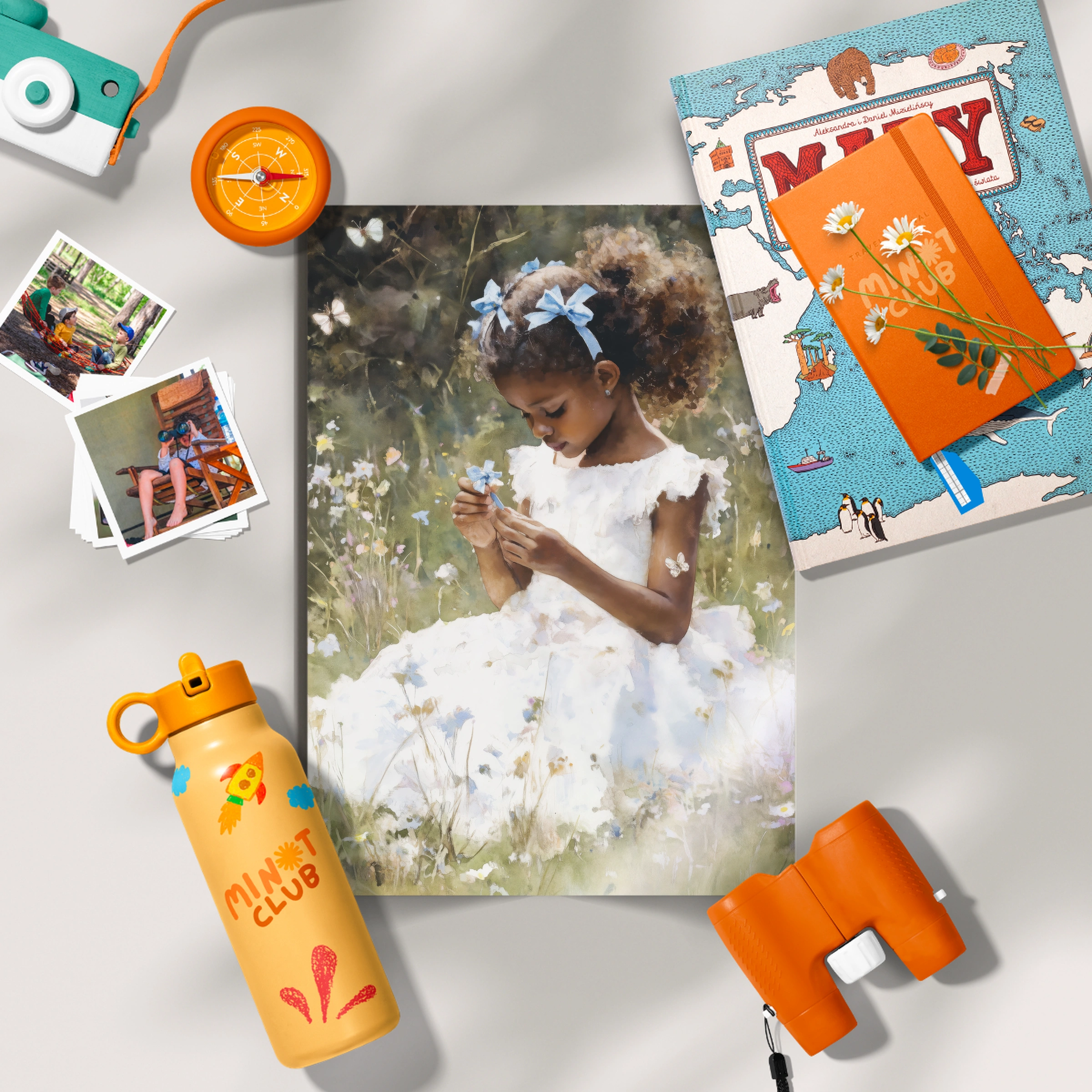 Girl in a White Dress Nursery Print