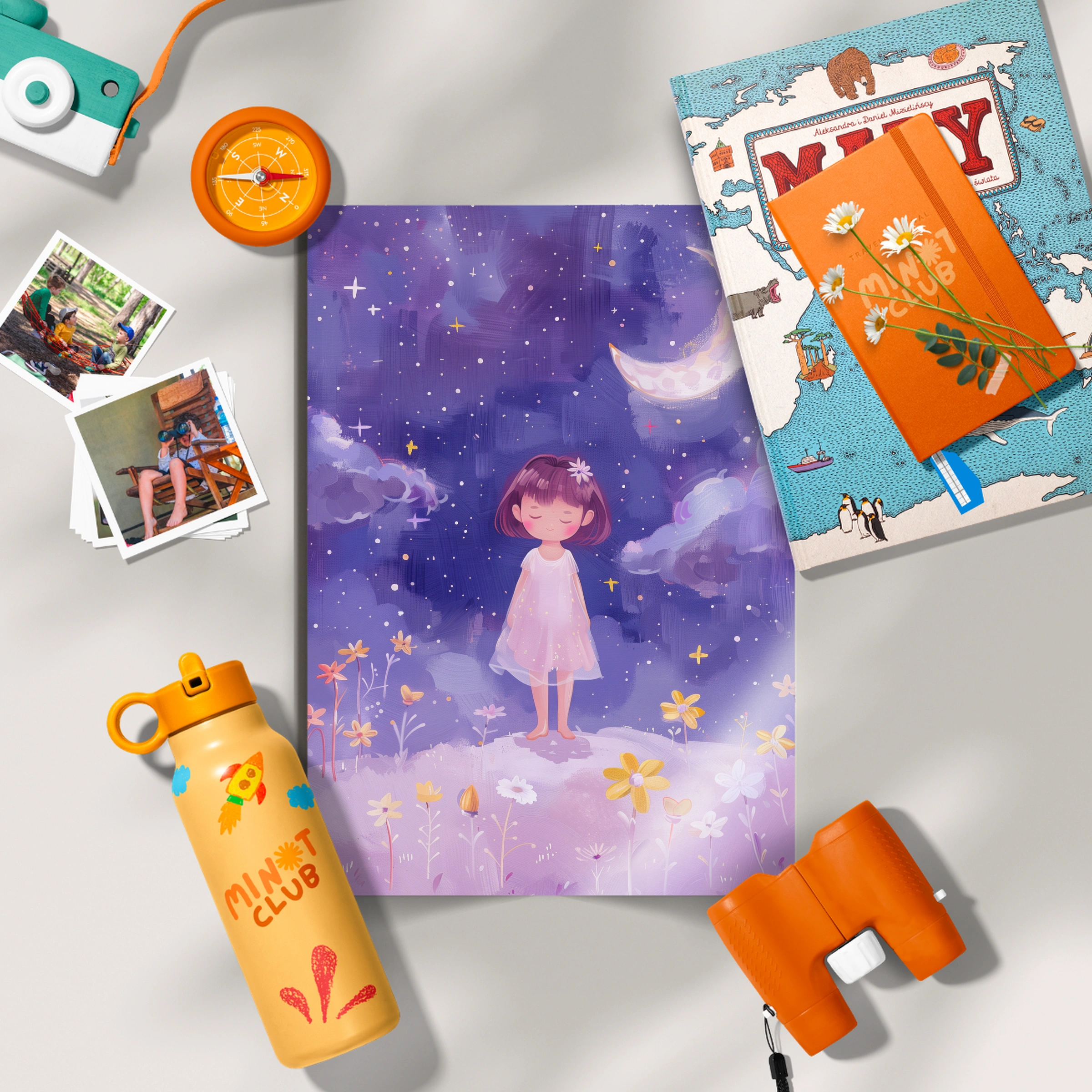 Girl in the Night Field Nursery Print