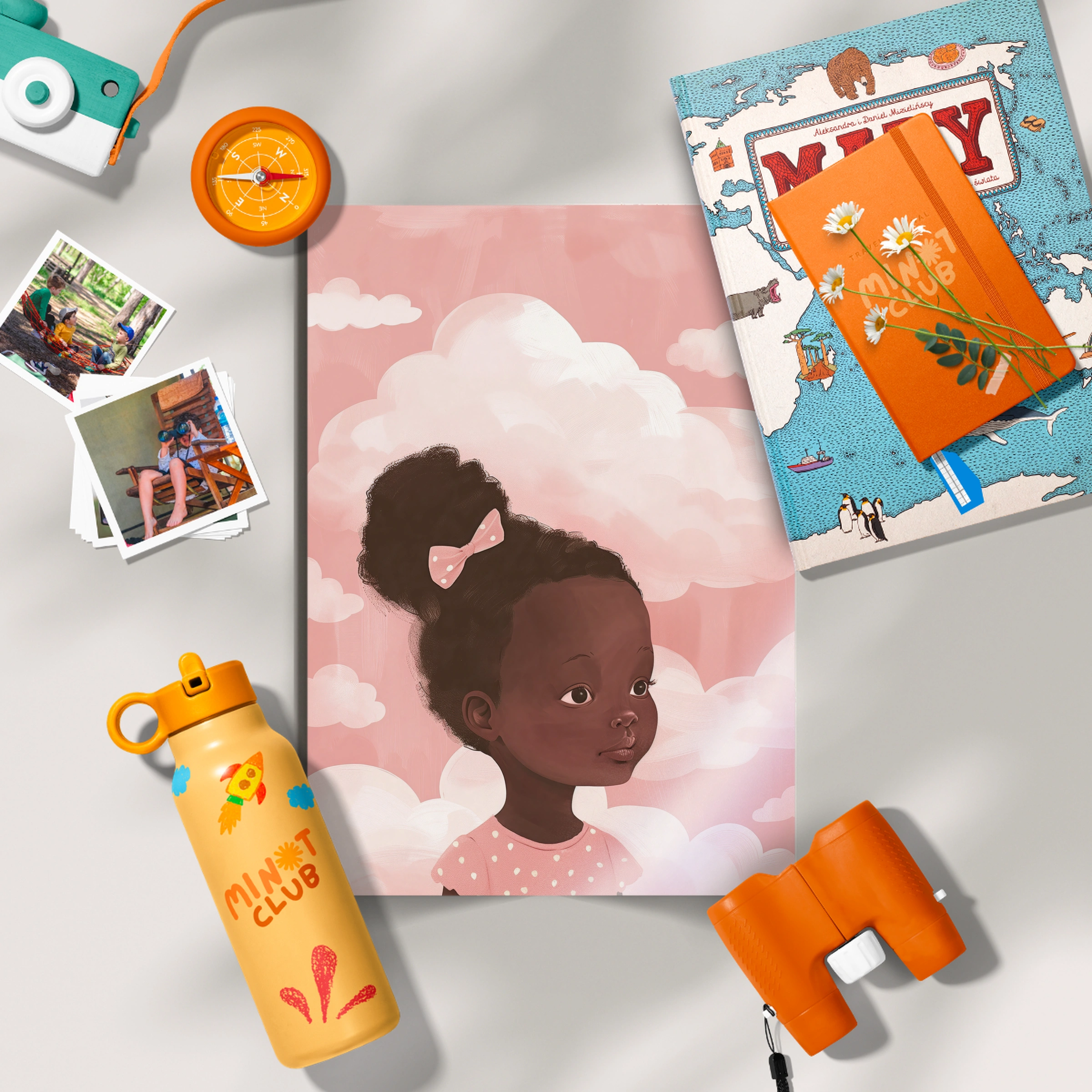 Girl with a Bow Nursery Print