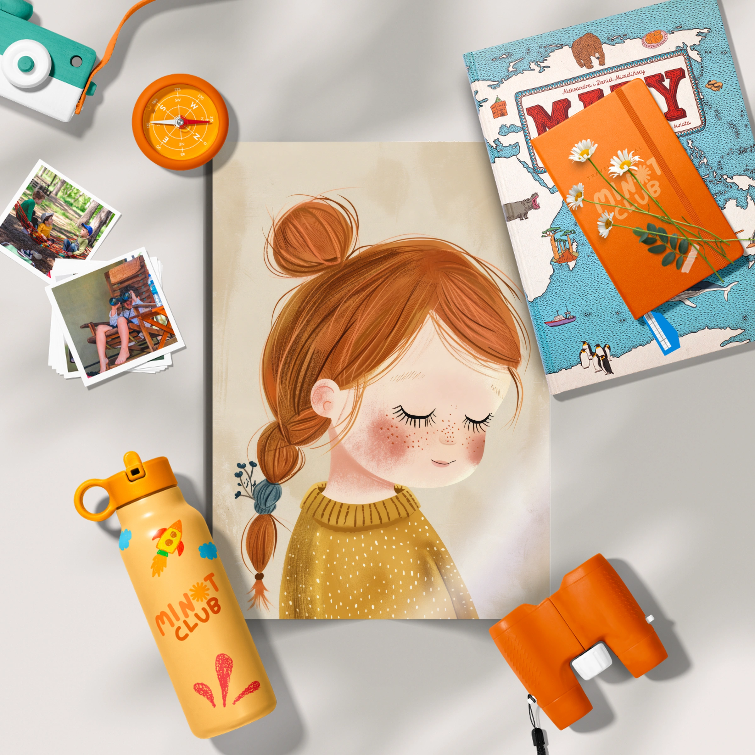 Girl with a Braid Nursery Print