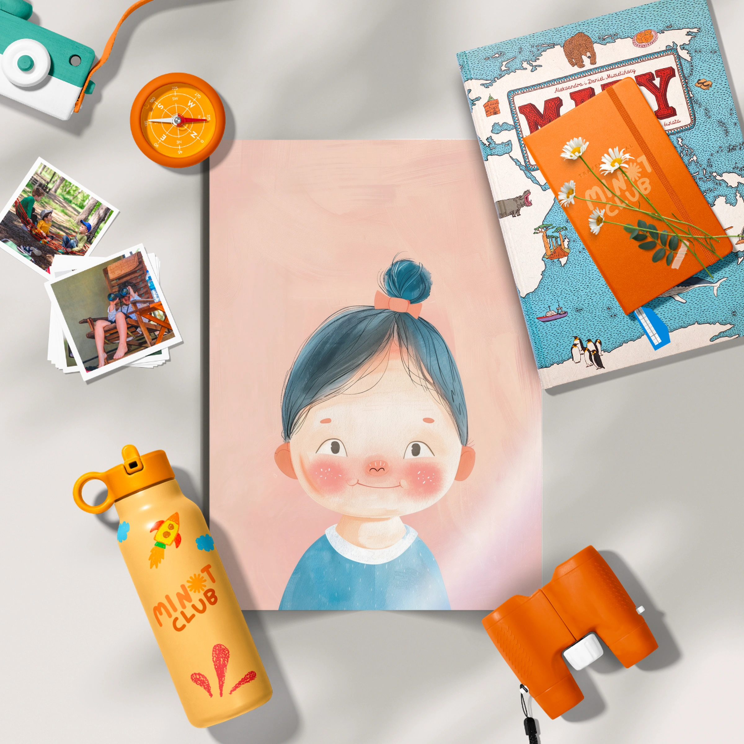 Girl with Blue Hair Nursery Print