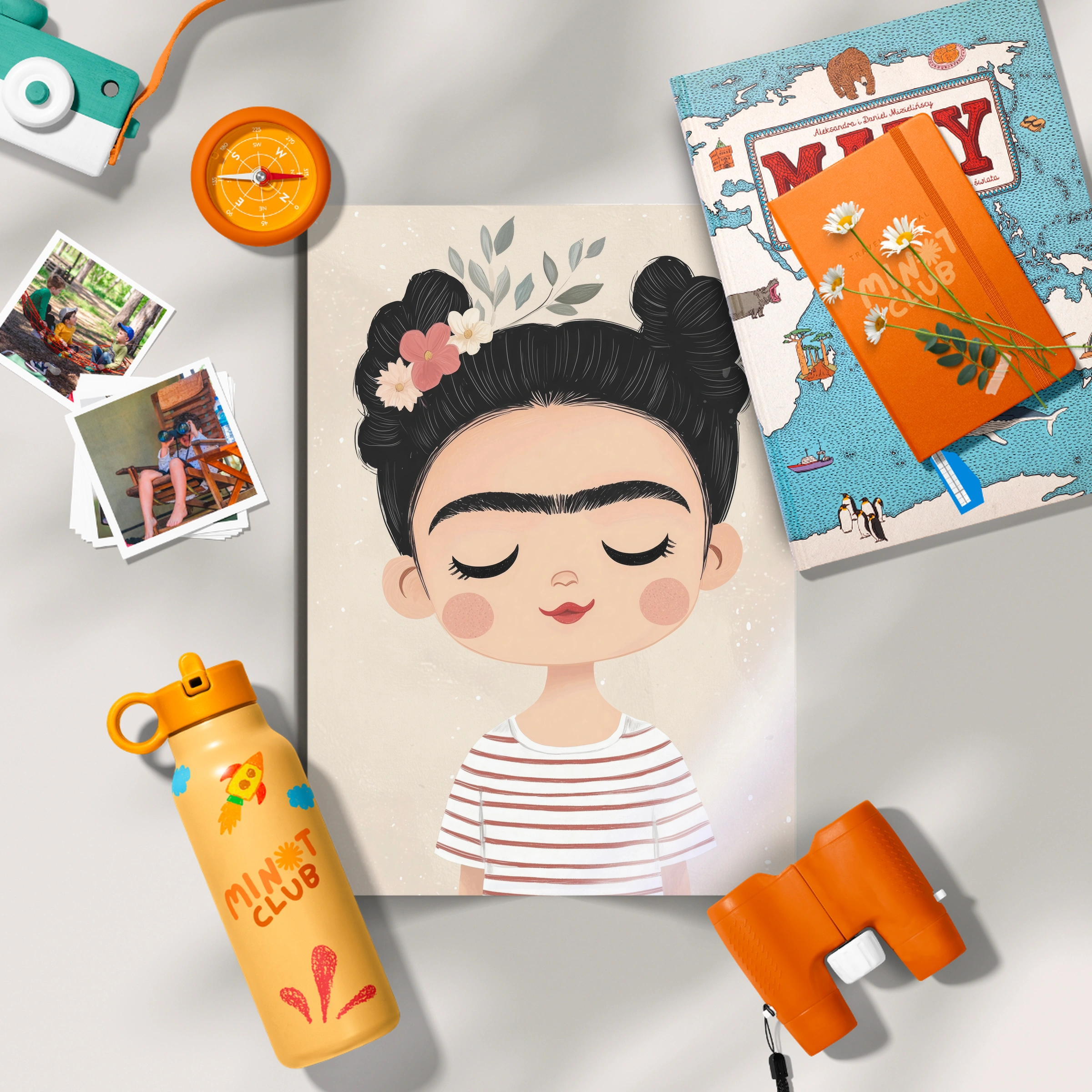 Girl with Flowers Nursery Print