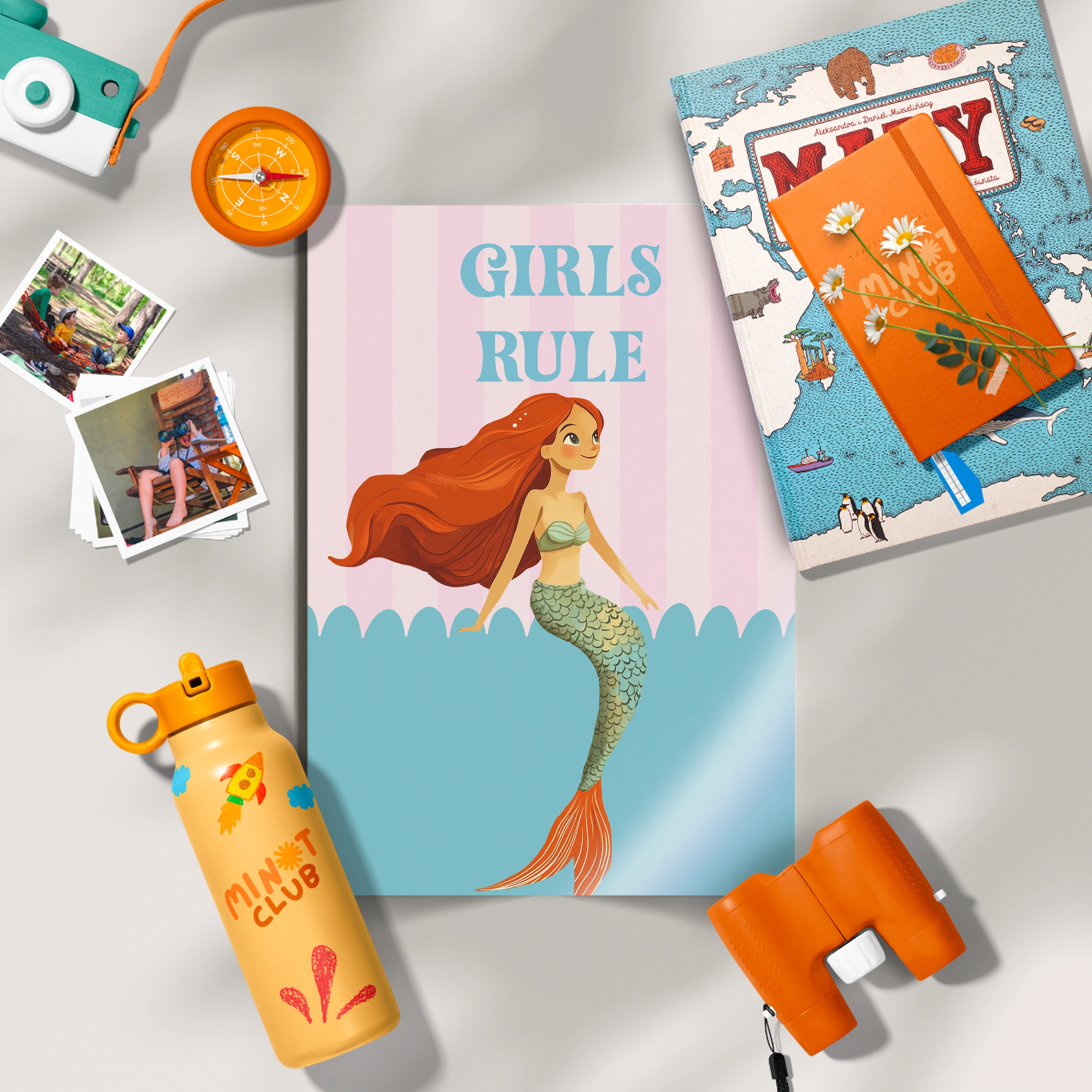 Girls Rule Mermaid Nursery Print