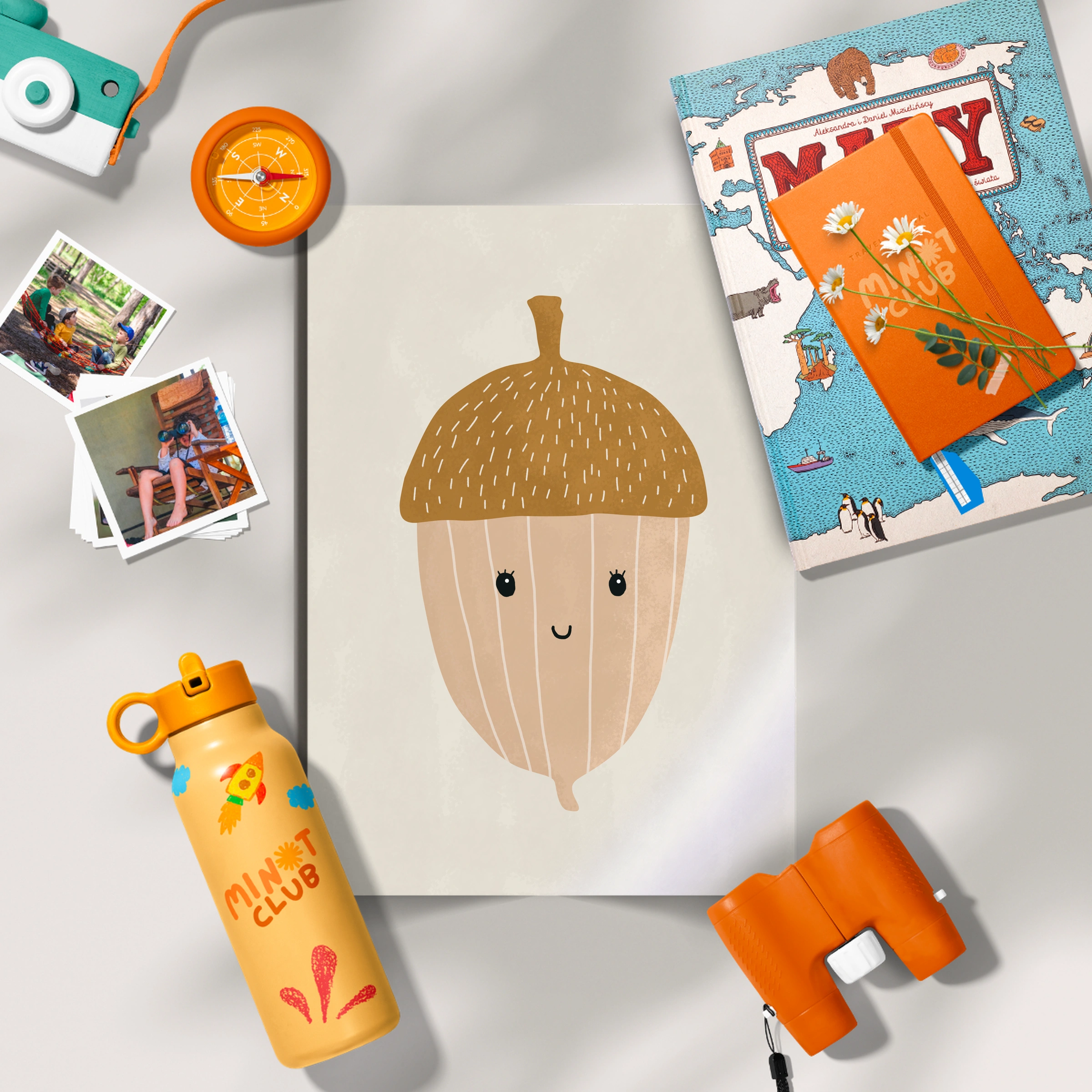 Golden Acorn Nursery Print