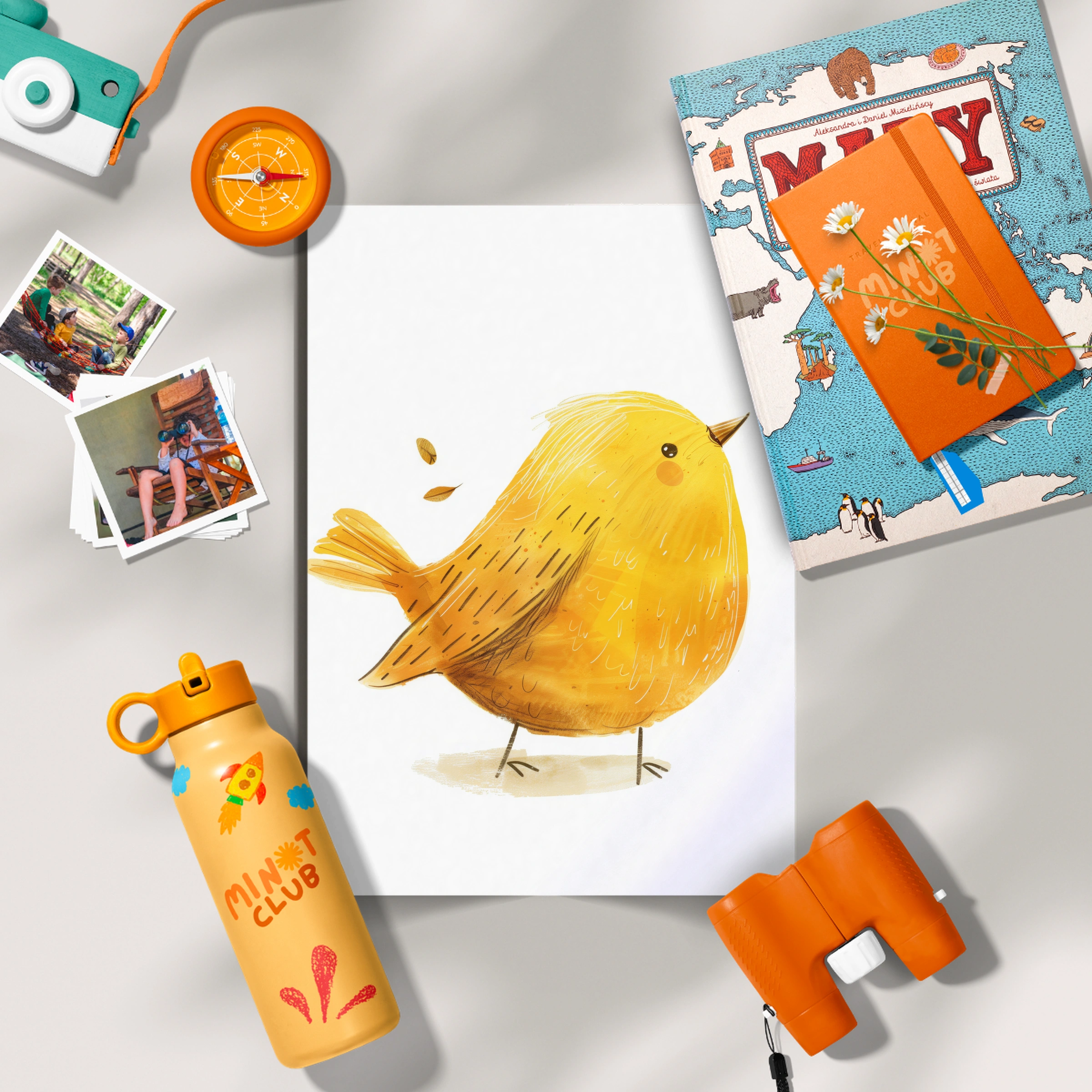 Golden Bird Nursery Print