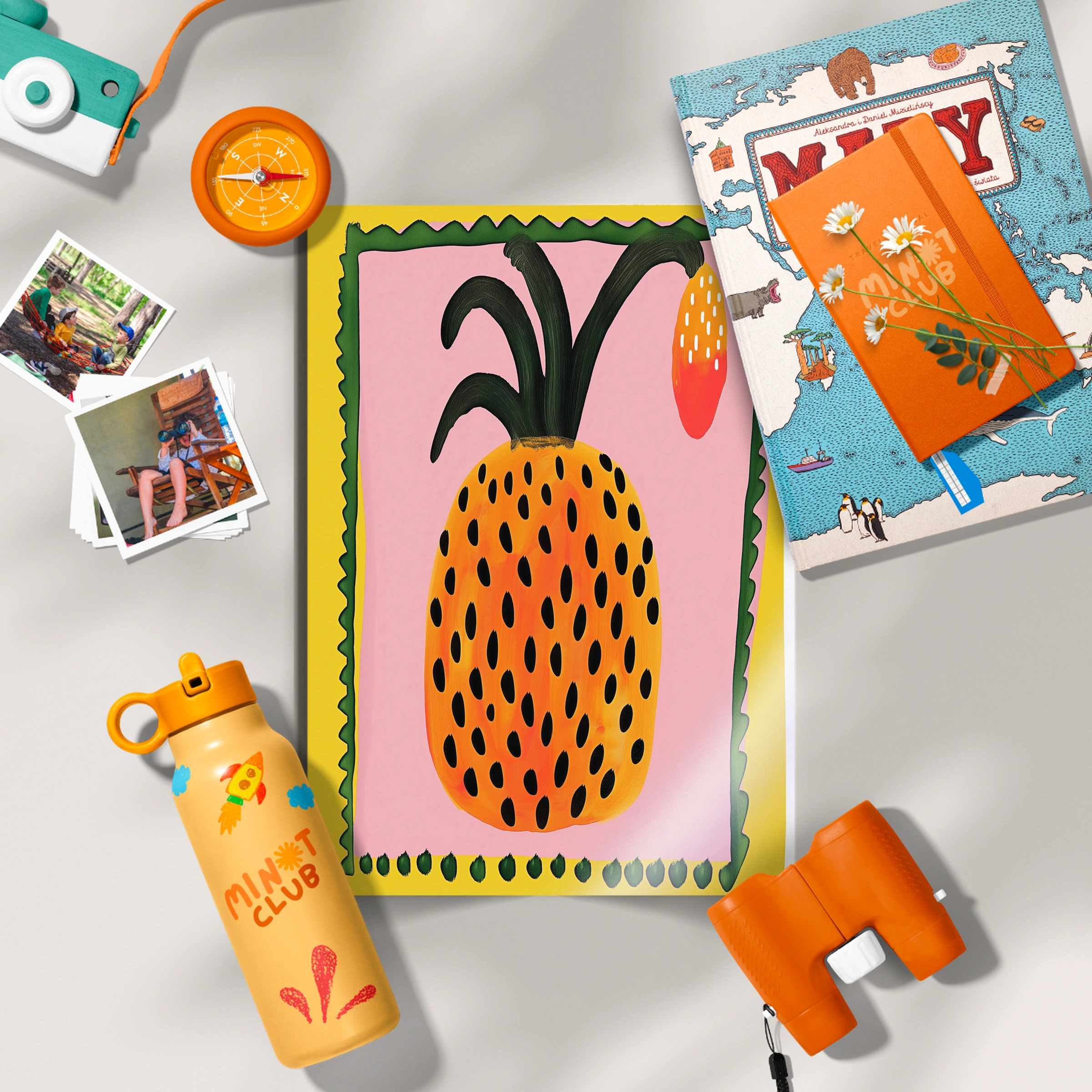 Golden Pineapple Nursery Print