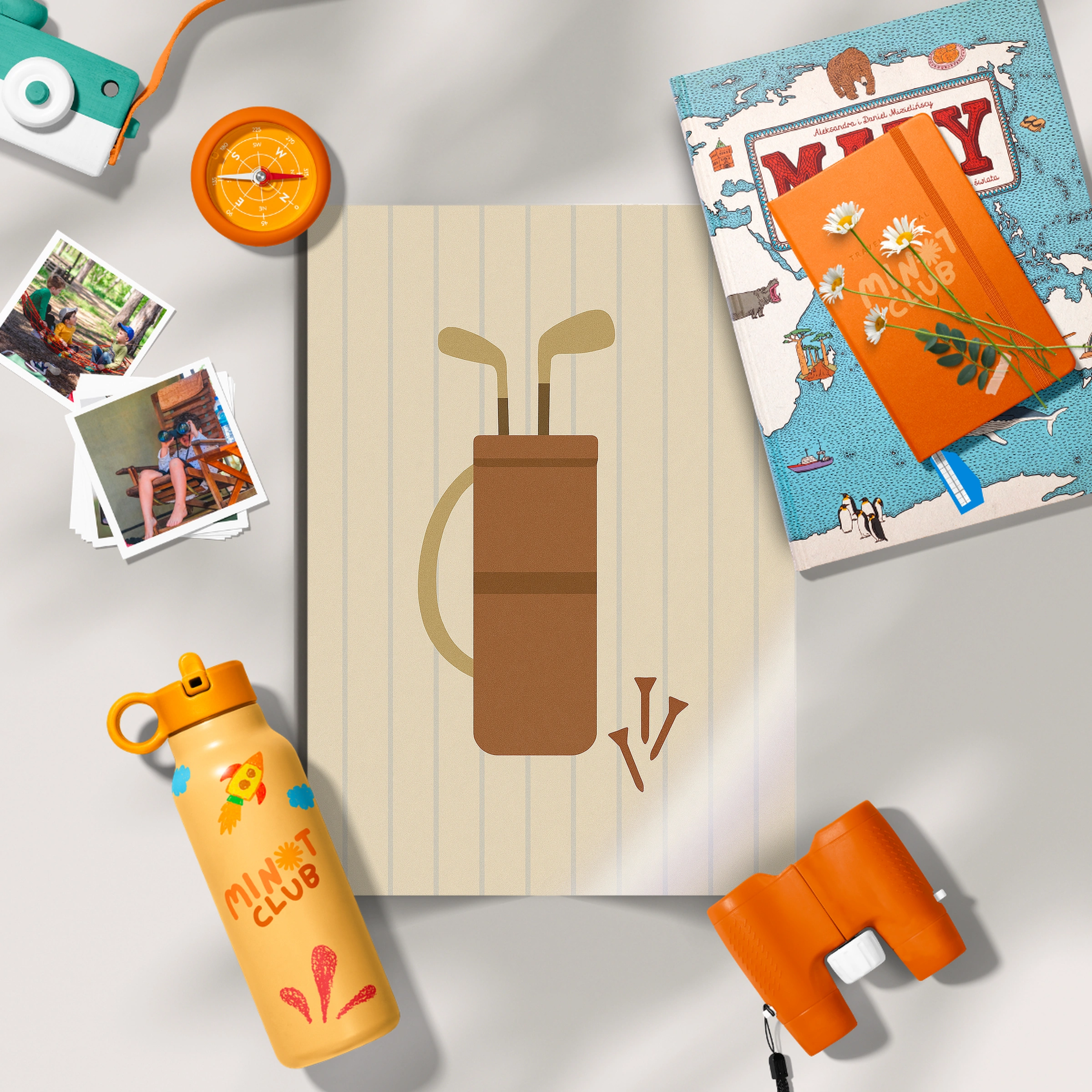 Golf Bag and Clubs Nursery Print