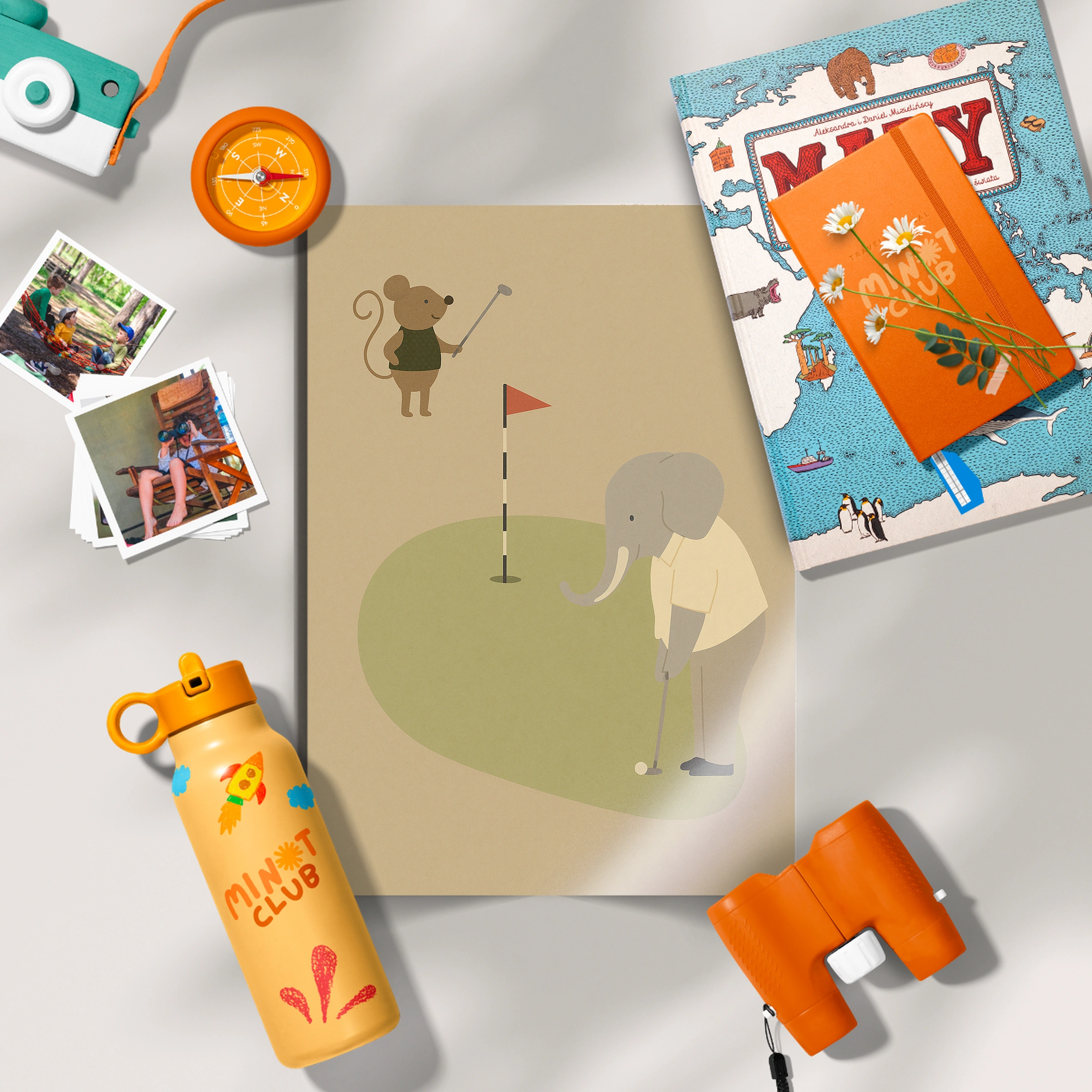 Golfing Friends Nursery Print