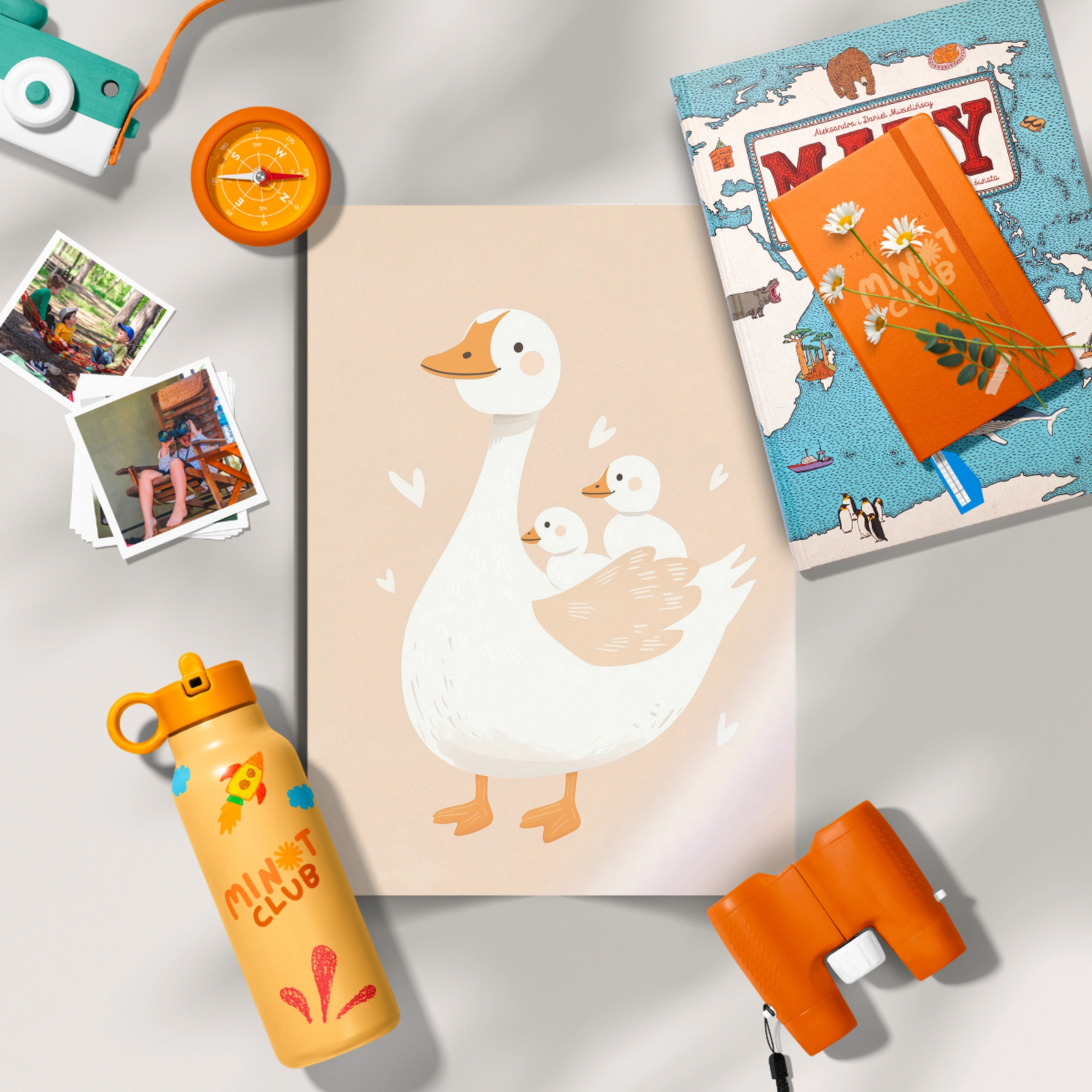 Goose and Goslings Nursery Print