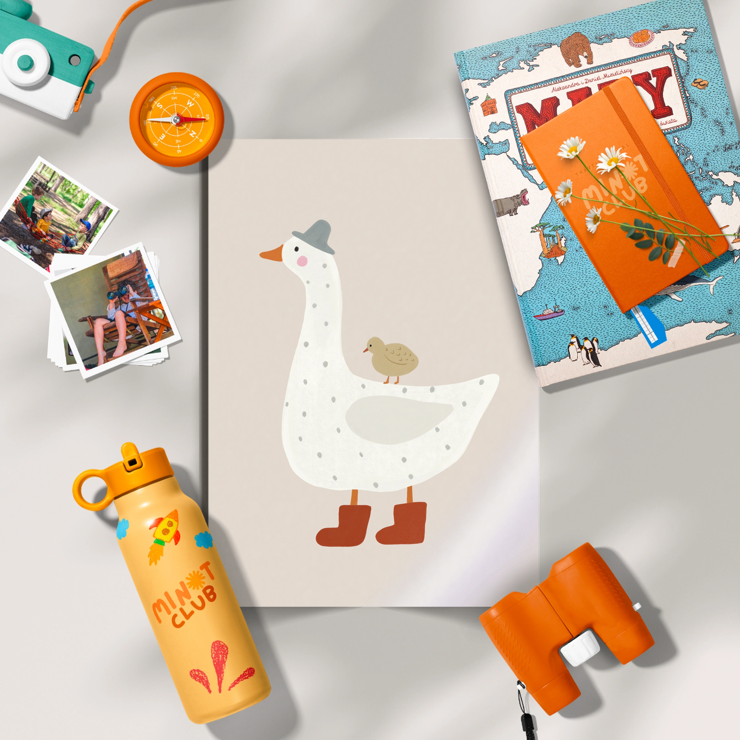 Goose in Boots Nursery Print