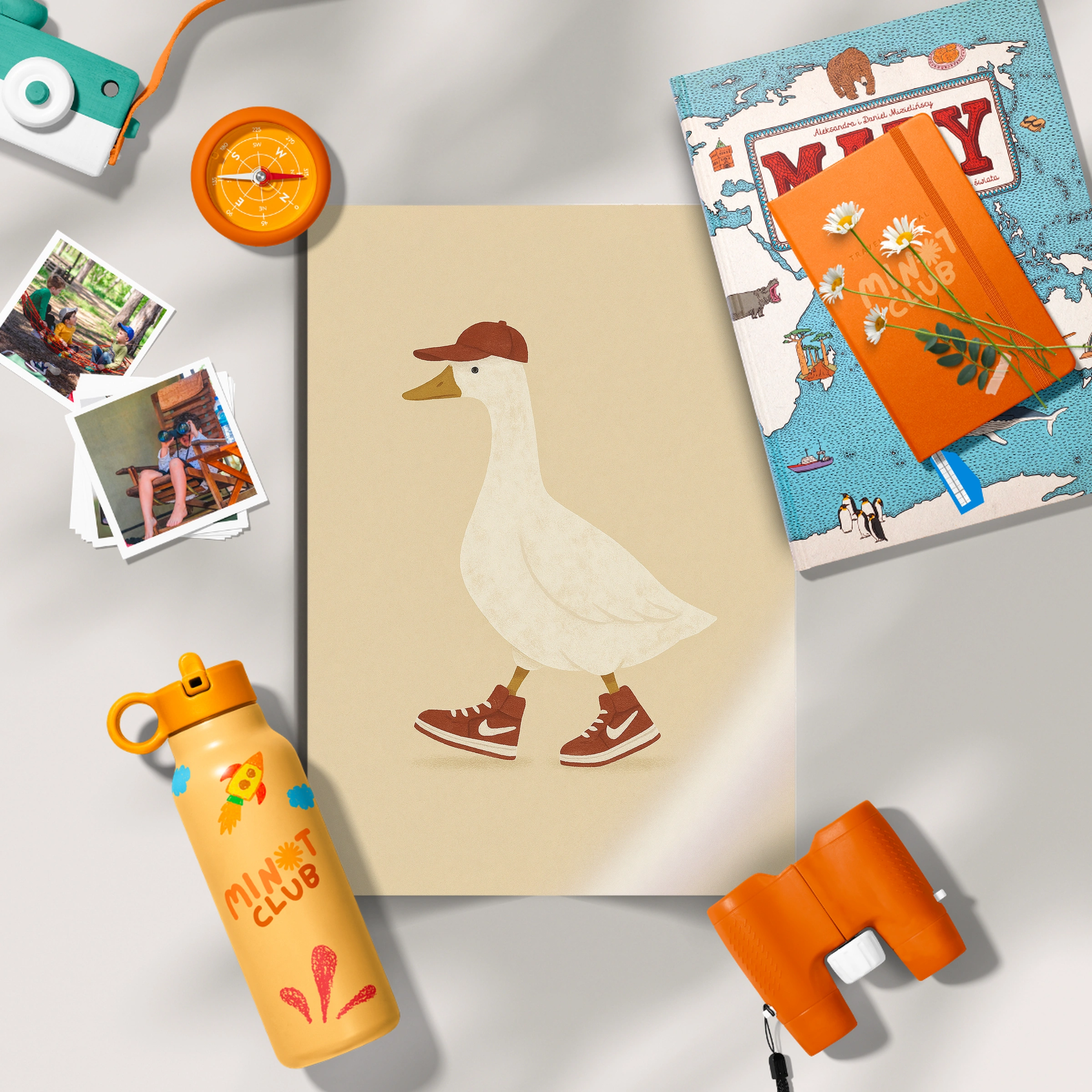 Goose in Sneakers Nursery Print