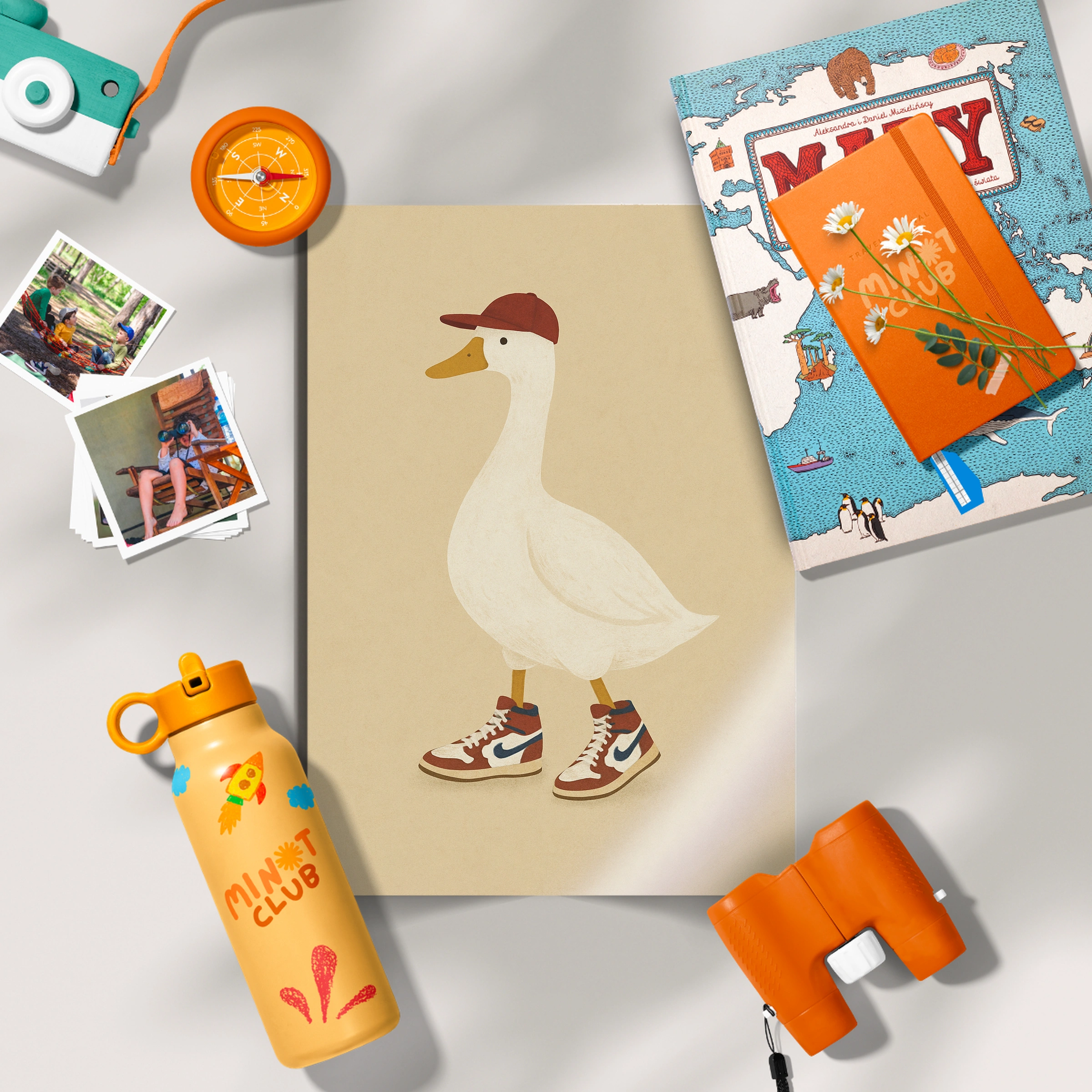 Goose in Sneakers Two Nursery Print