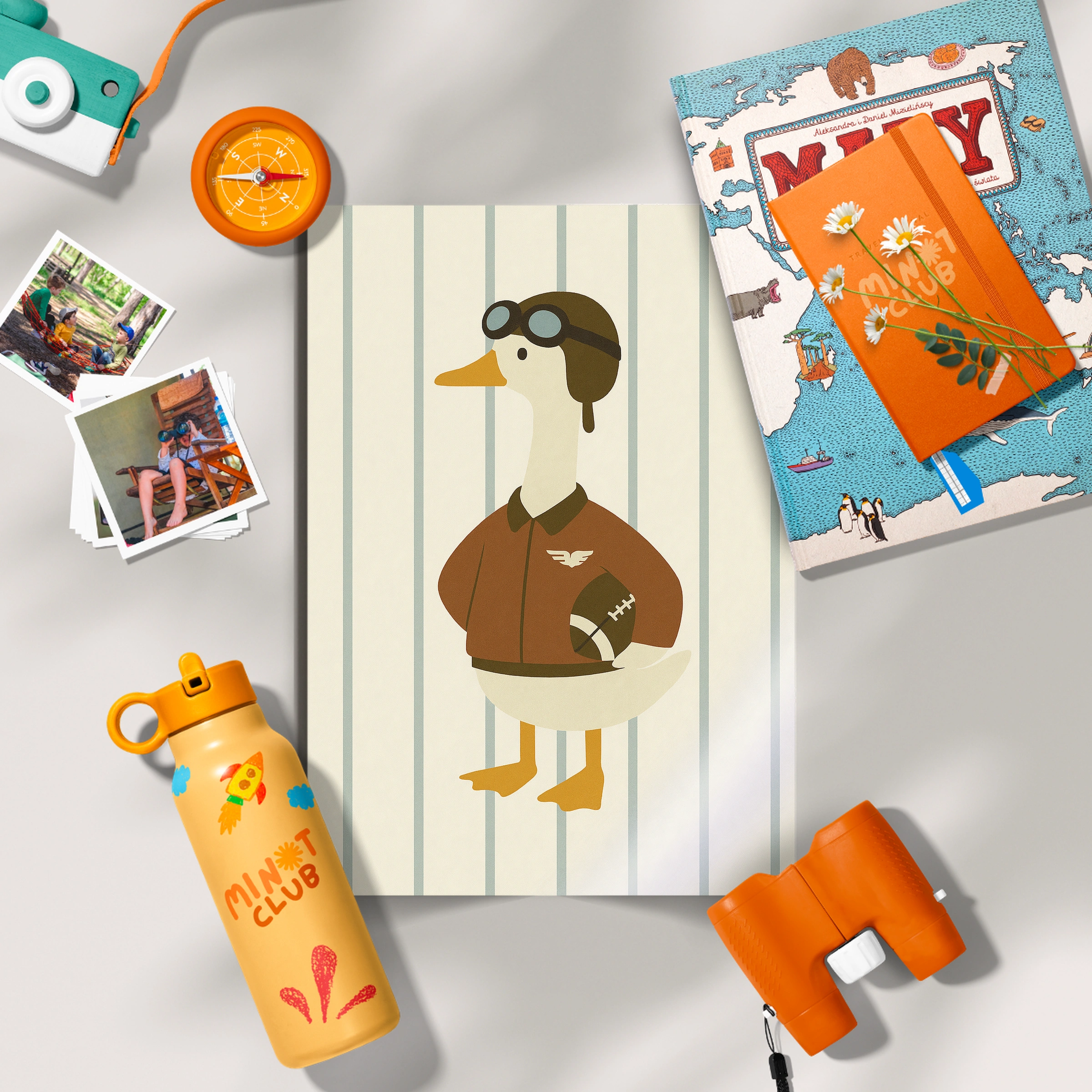 Goose with a Football Nursery Print