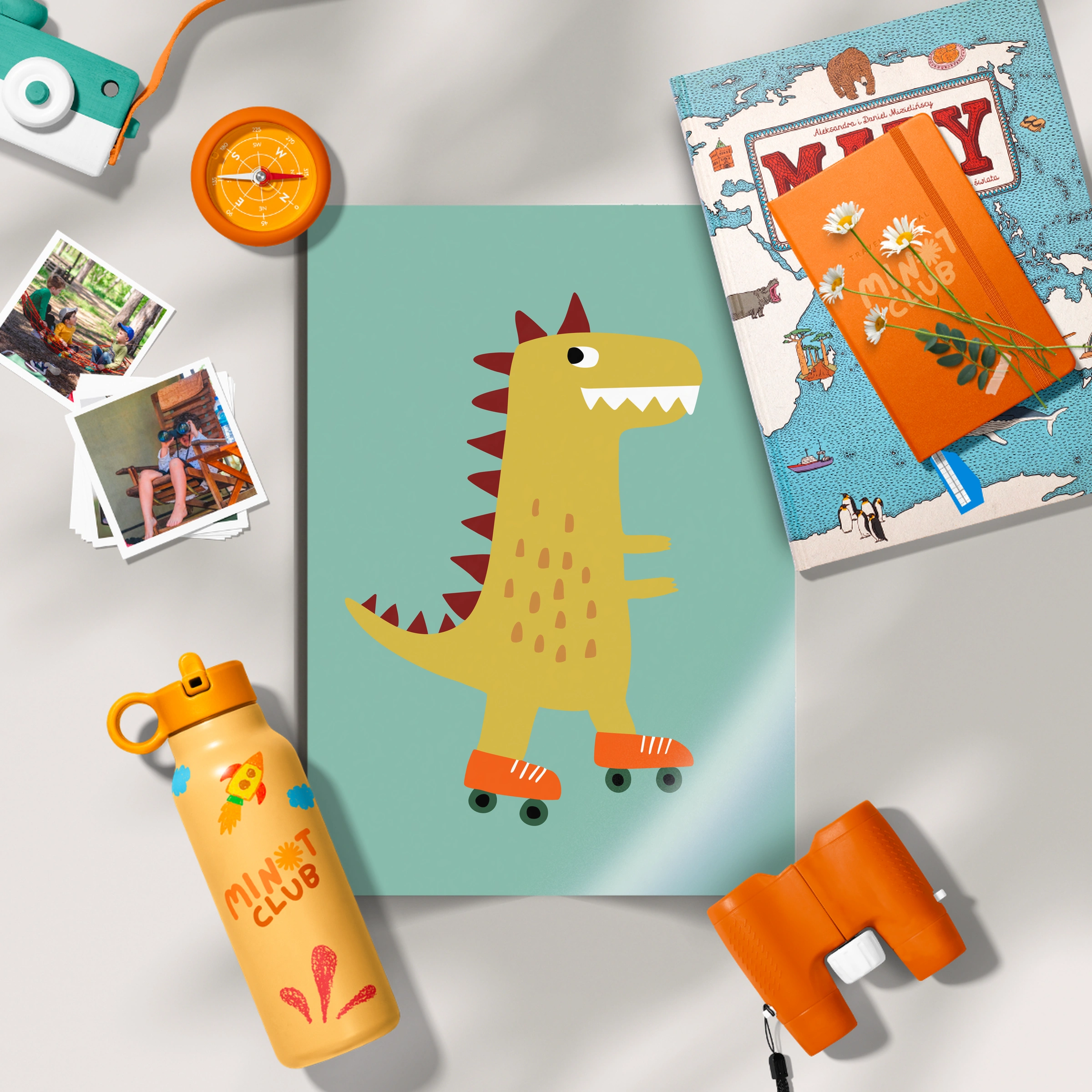 Green Dinosaur Nursery Print