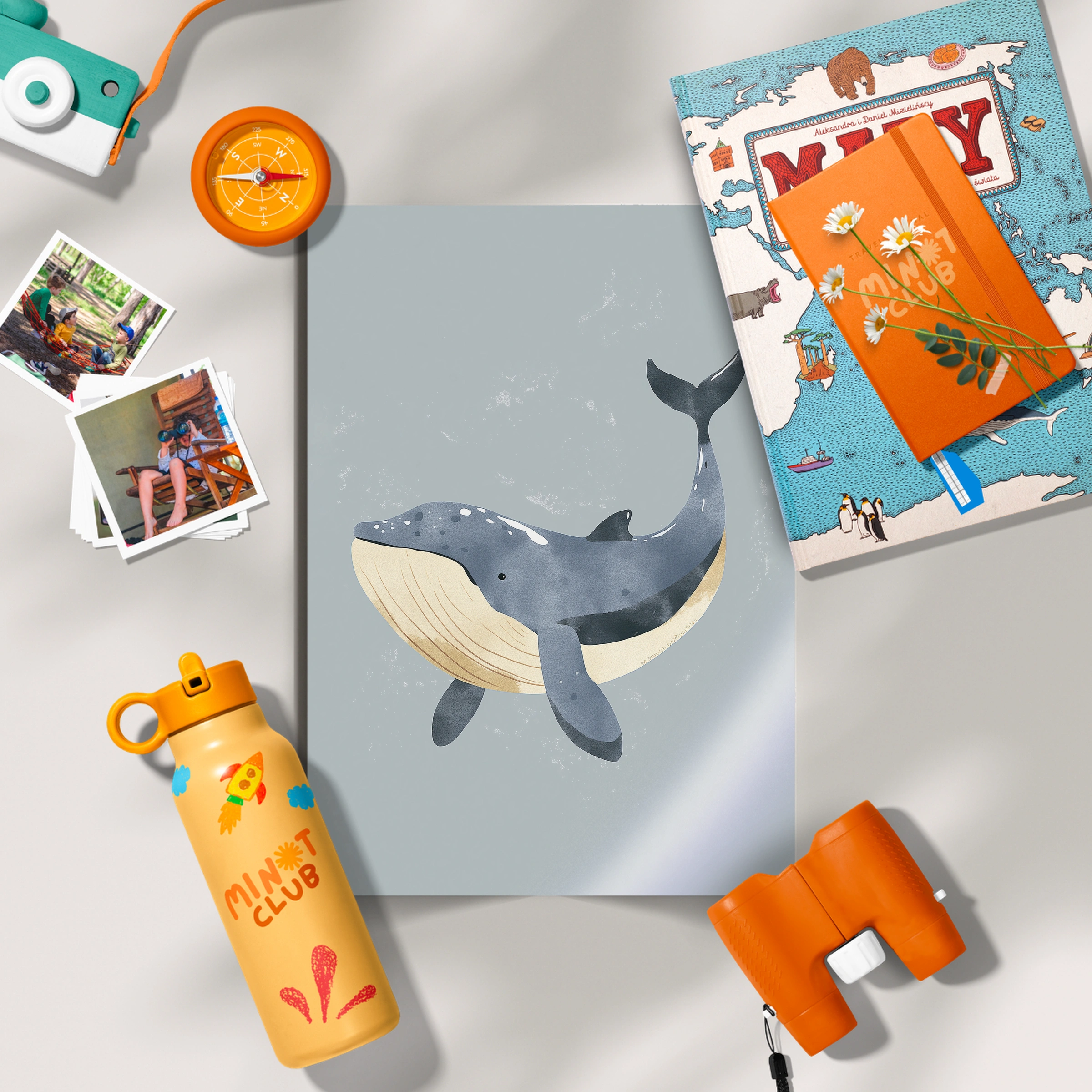 Grey Whale Nursery Print