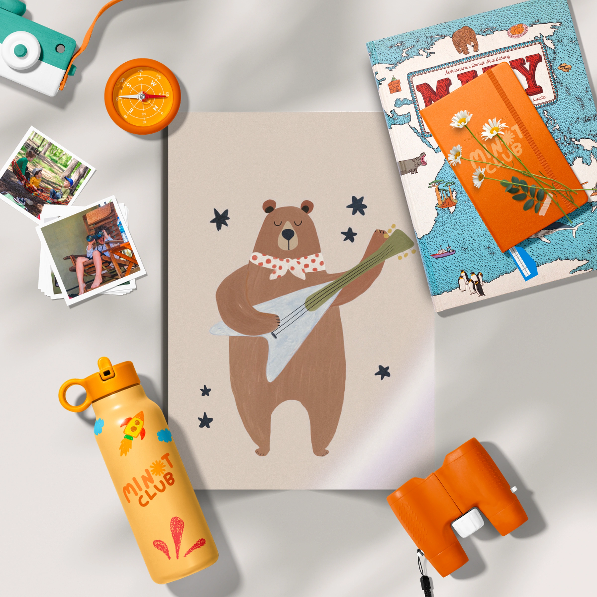Guitar Bear Nursery Print