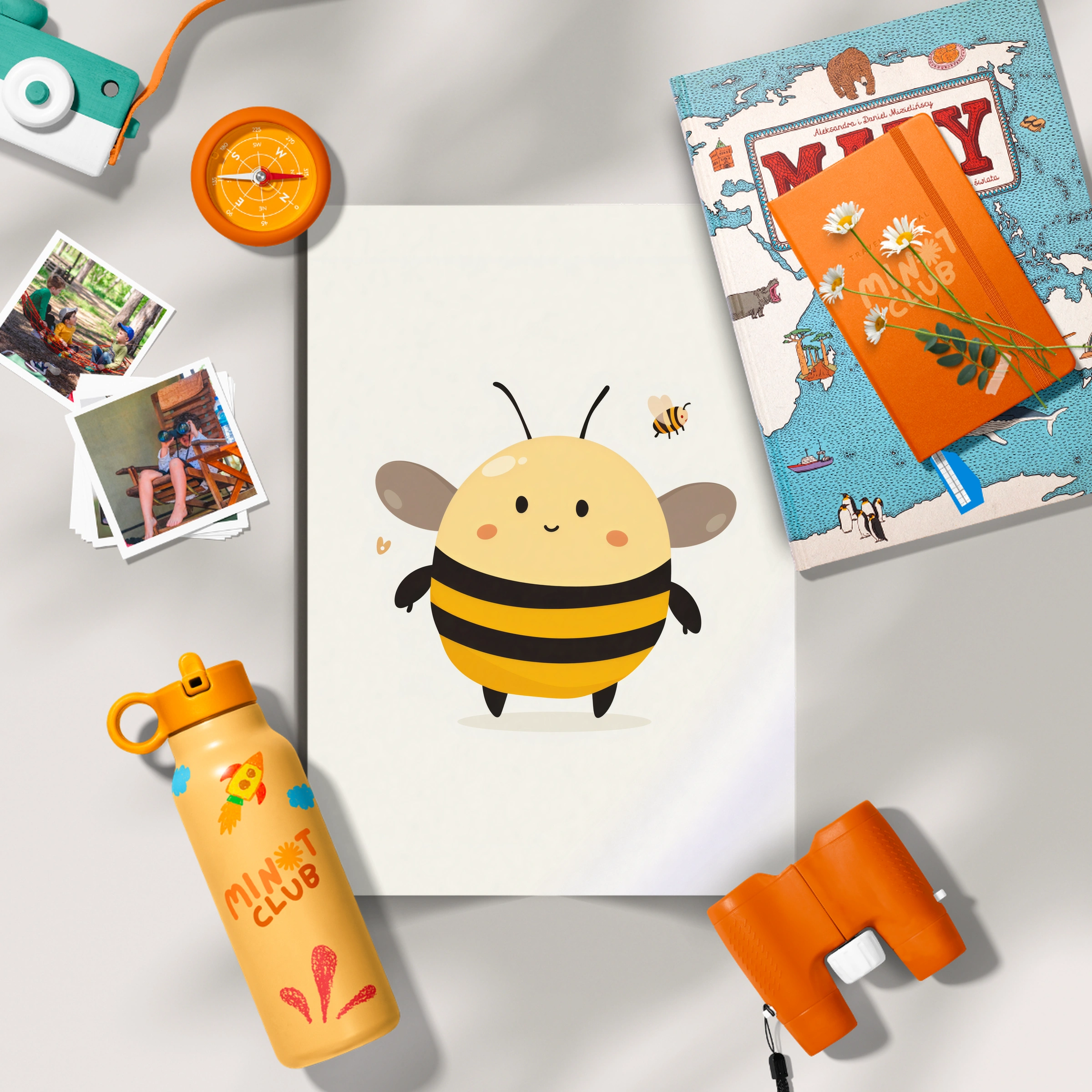 Happy Bee Nursery Print