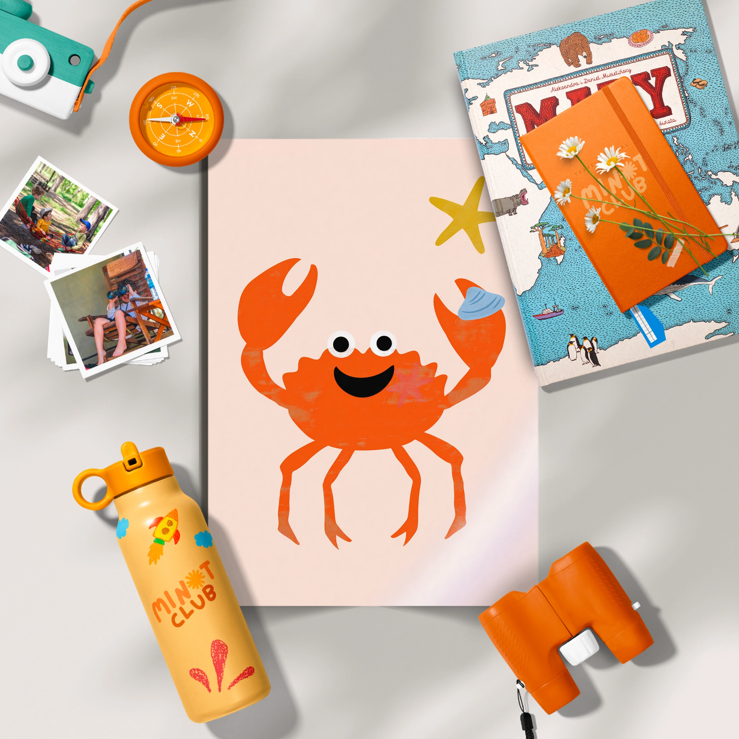 Happy Crab Nursery Print