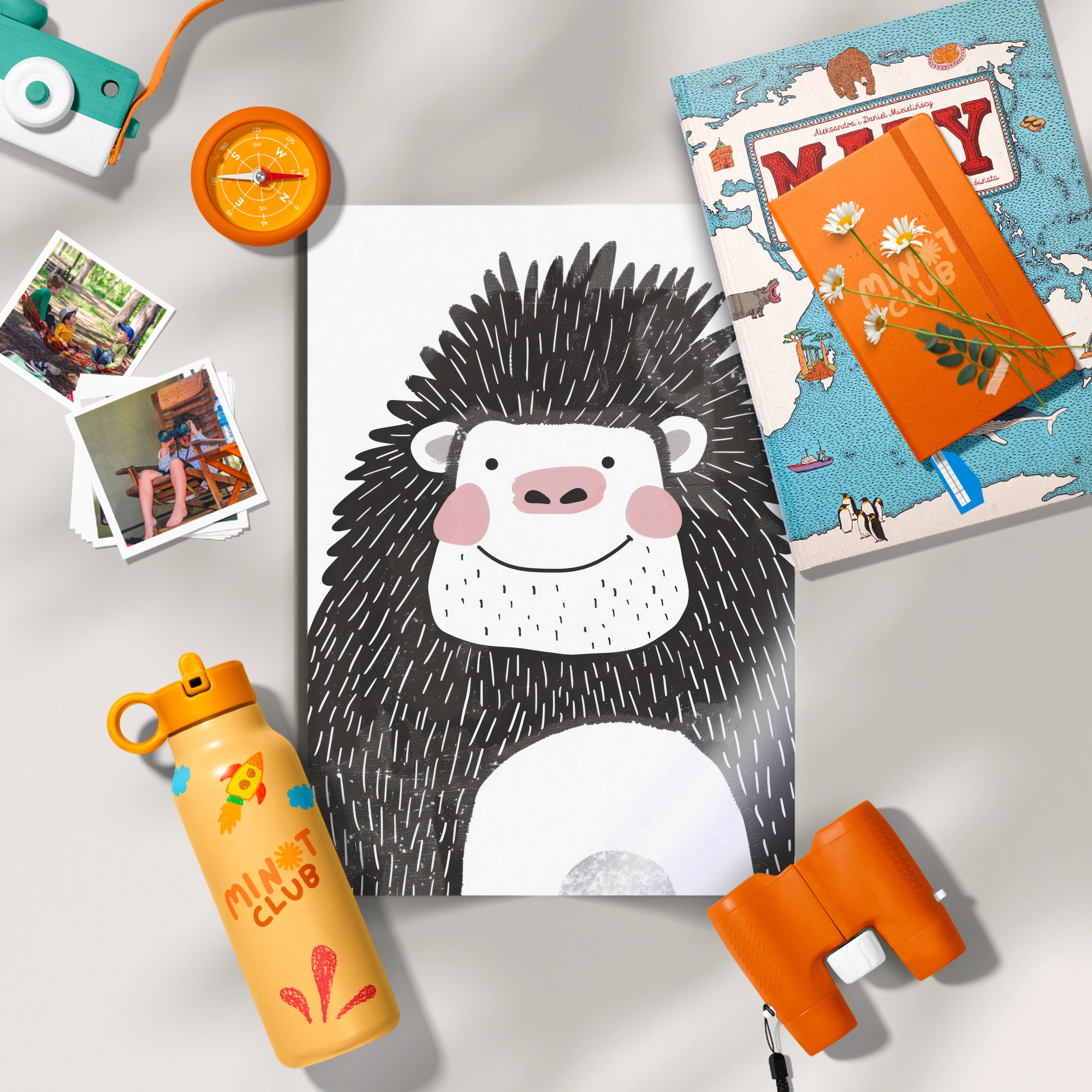 Happy Gorilla Nursery Print