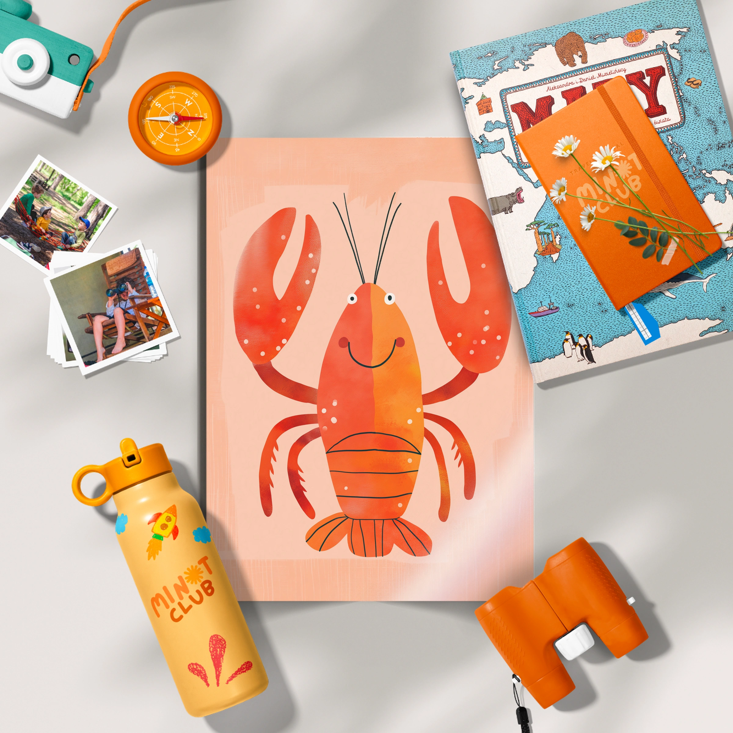 Happy Lobster Nursery Print