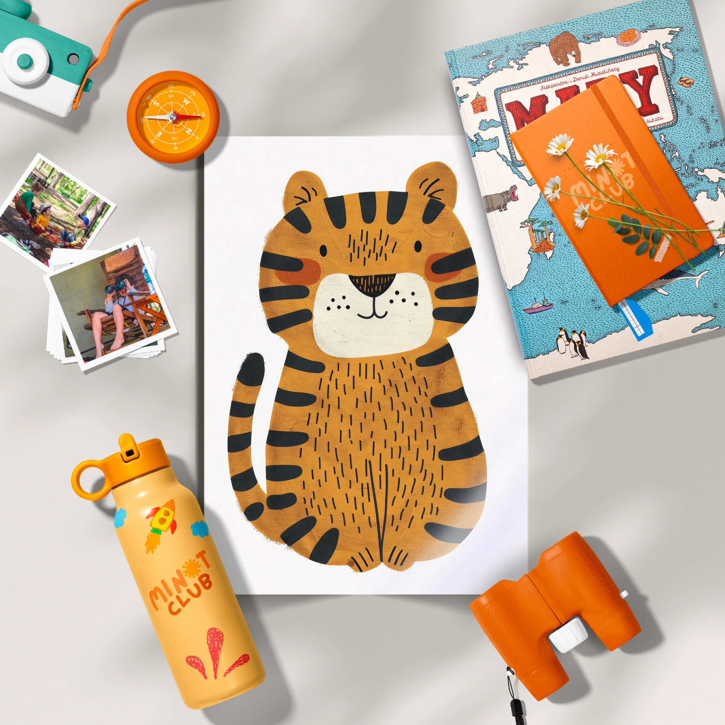 Happy Tiger Nursery Print