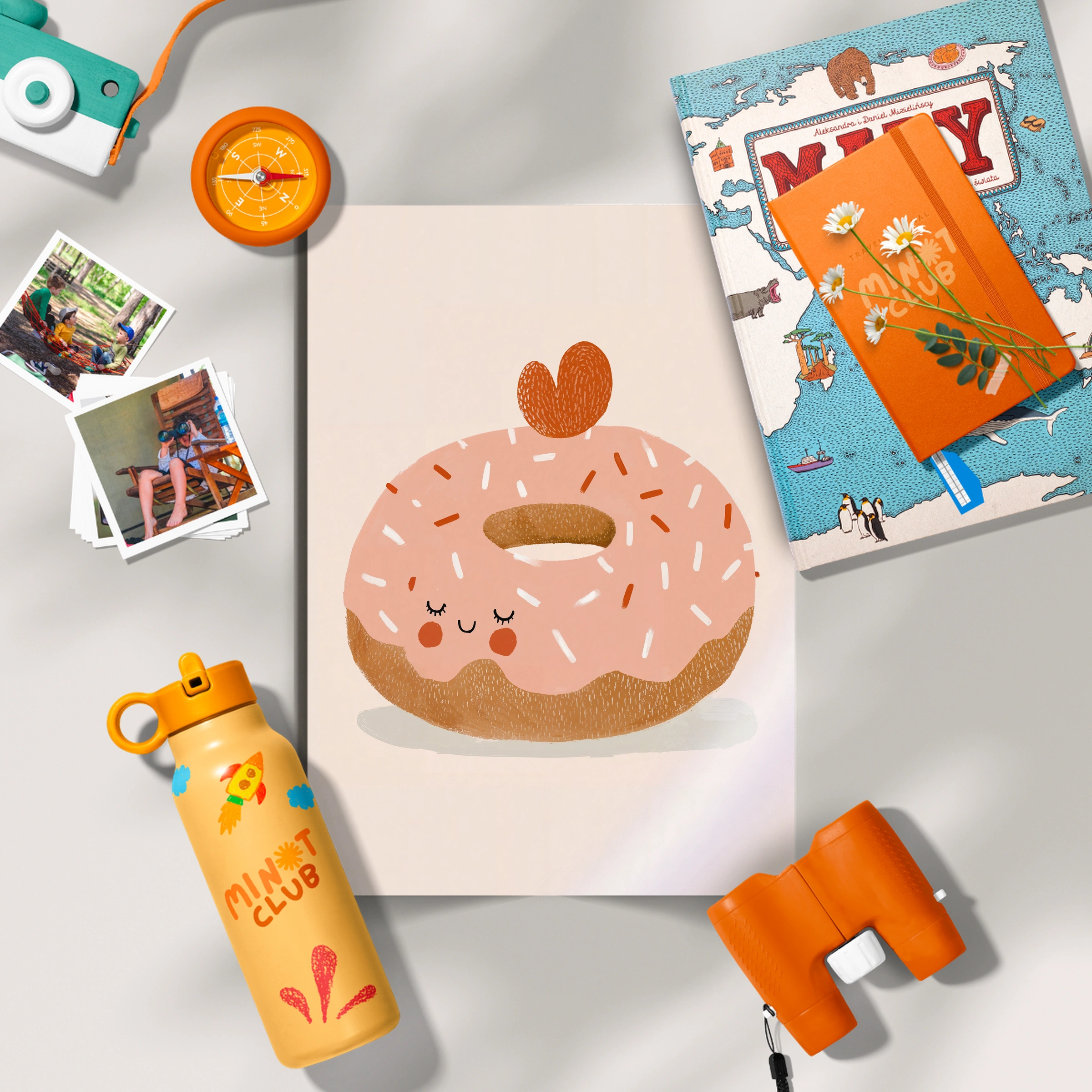 Heart Donut Nursery Print