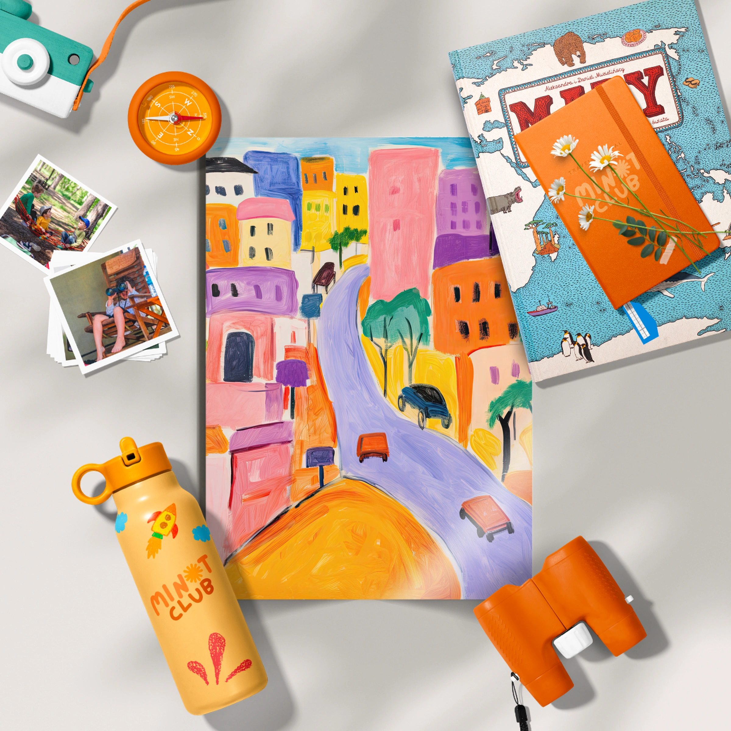 Hillside Town Nursery Print