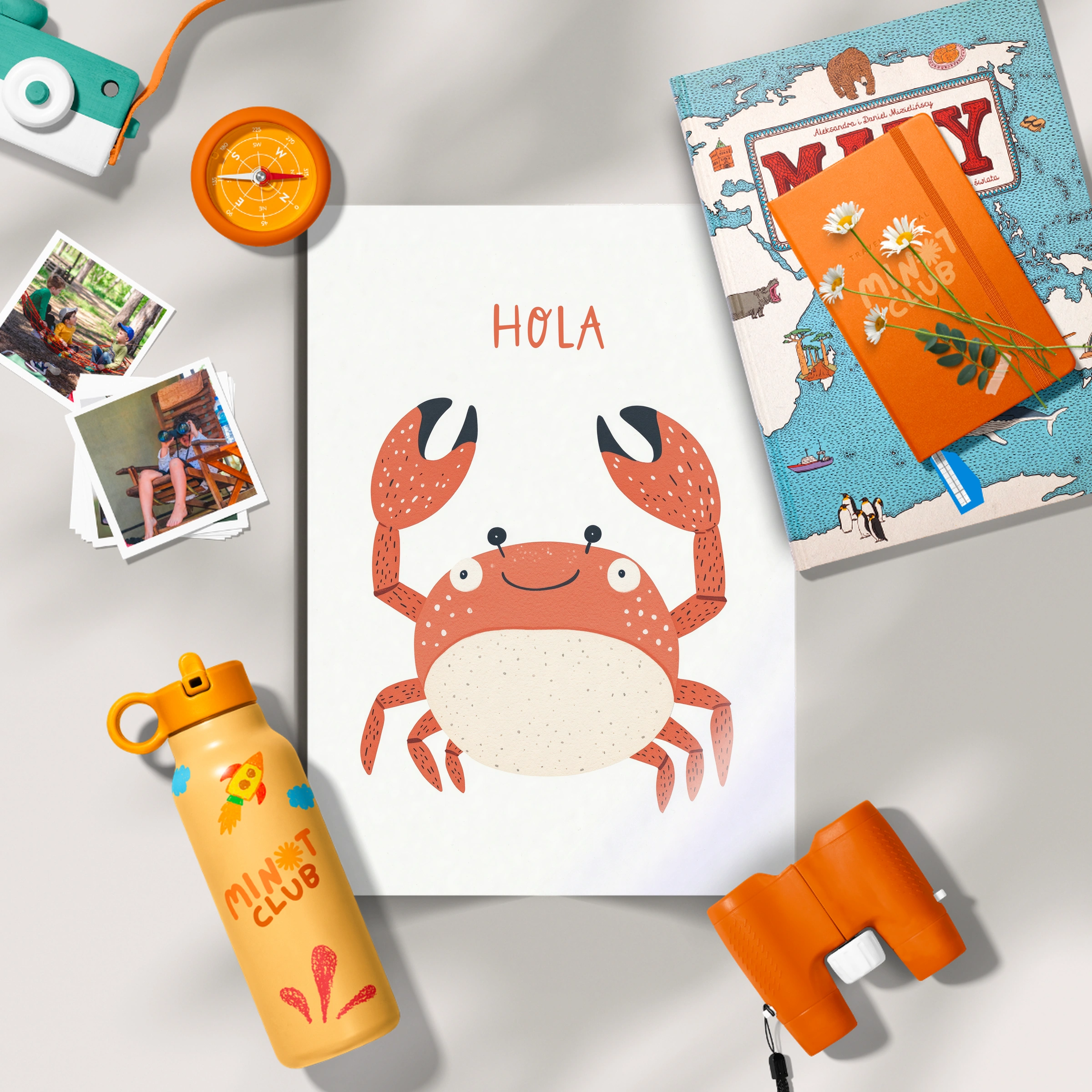 Hola Crab Nursery Print