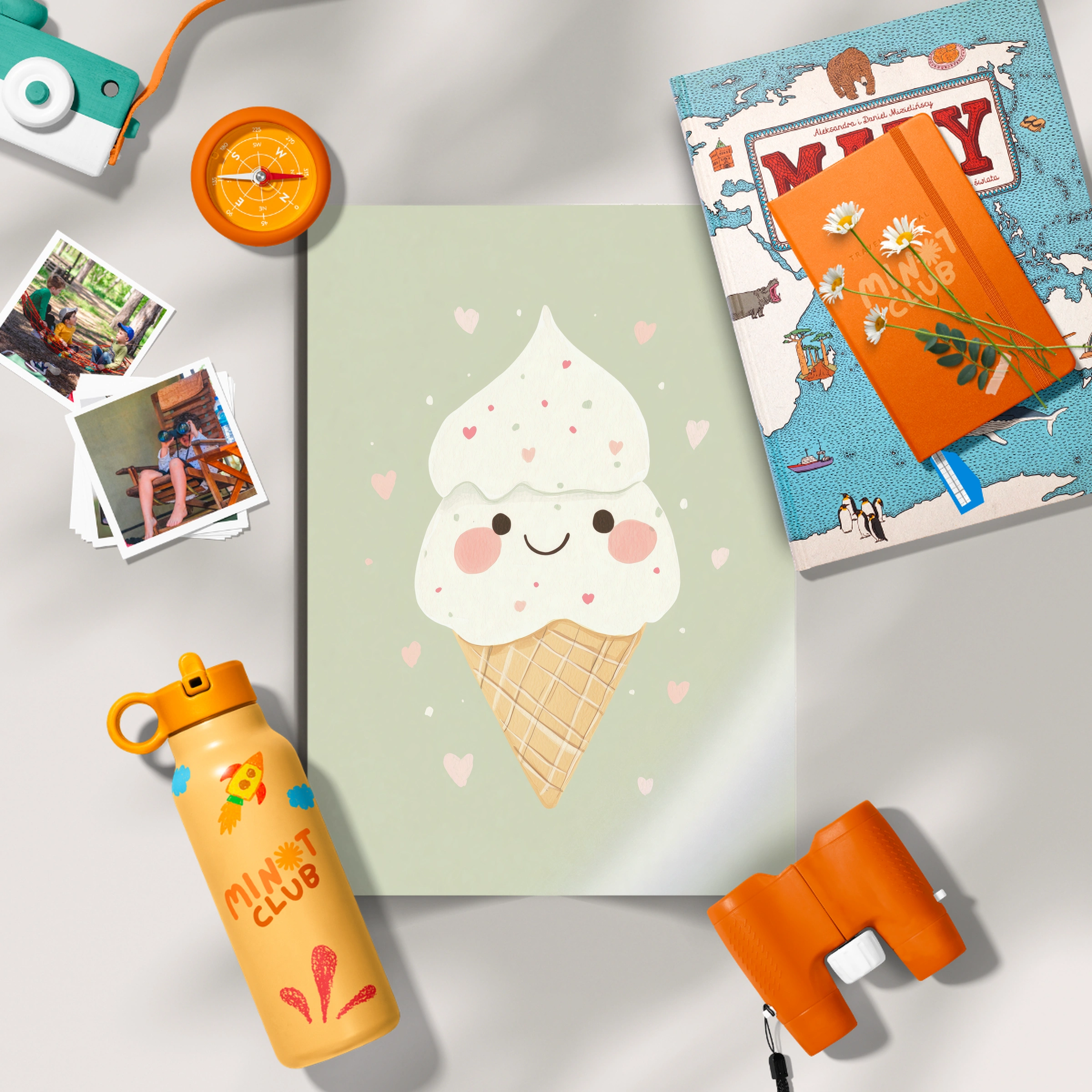 Ice Cream Cone Nursery Print