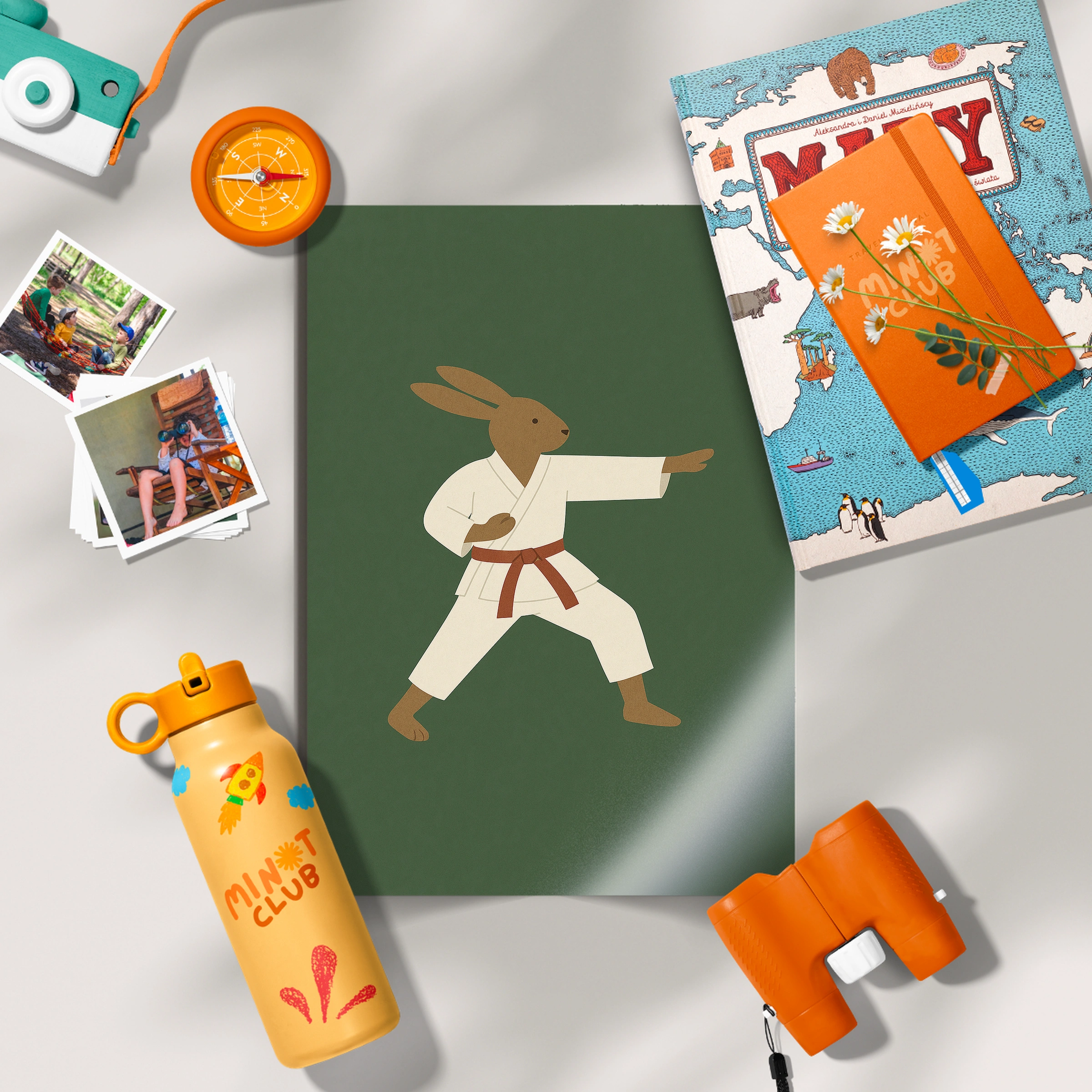 Karate Rabbit Nursery Print