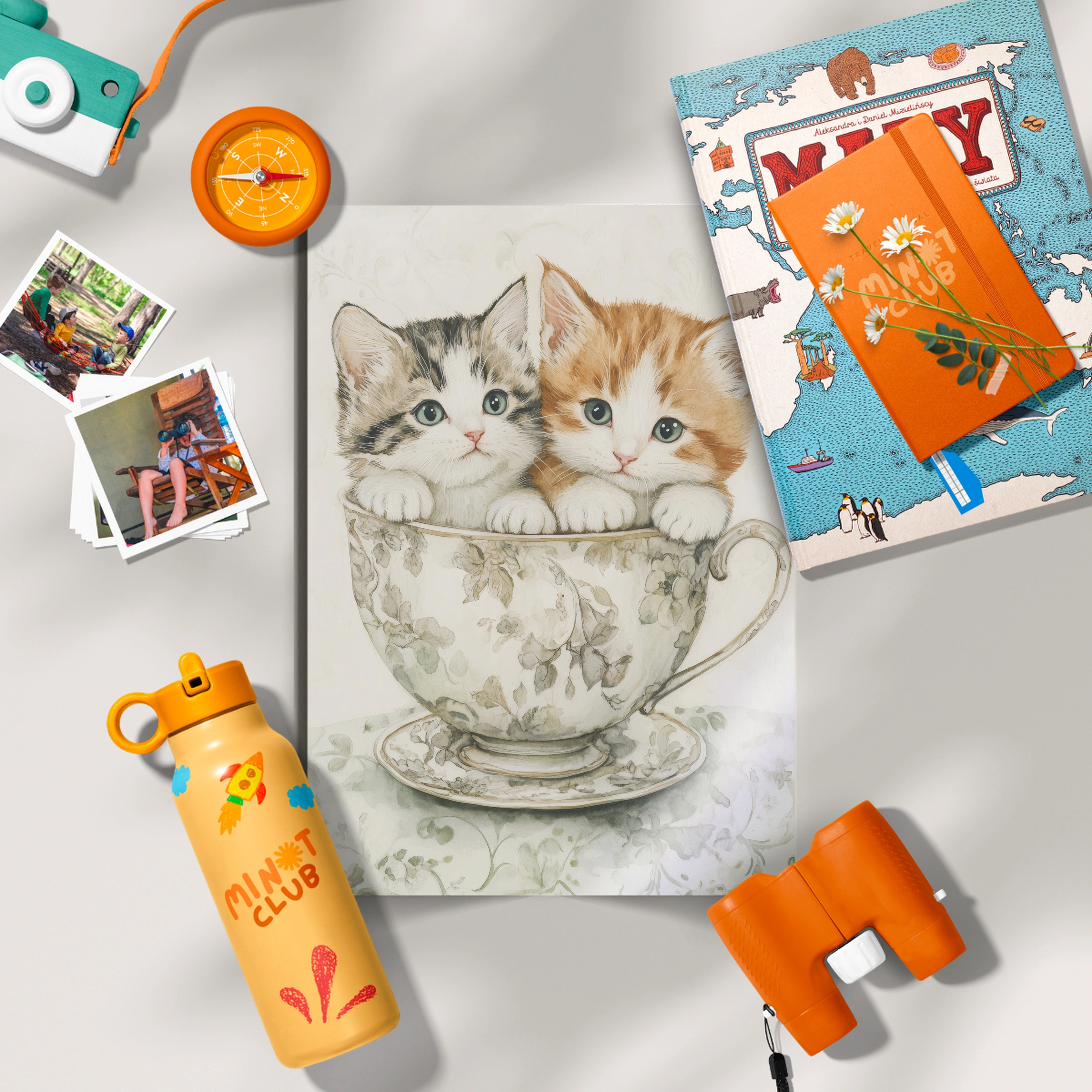 Kittens in a Teacup Nursery Print