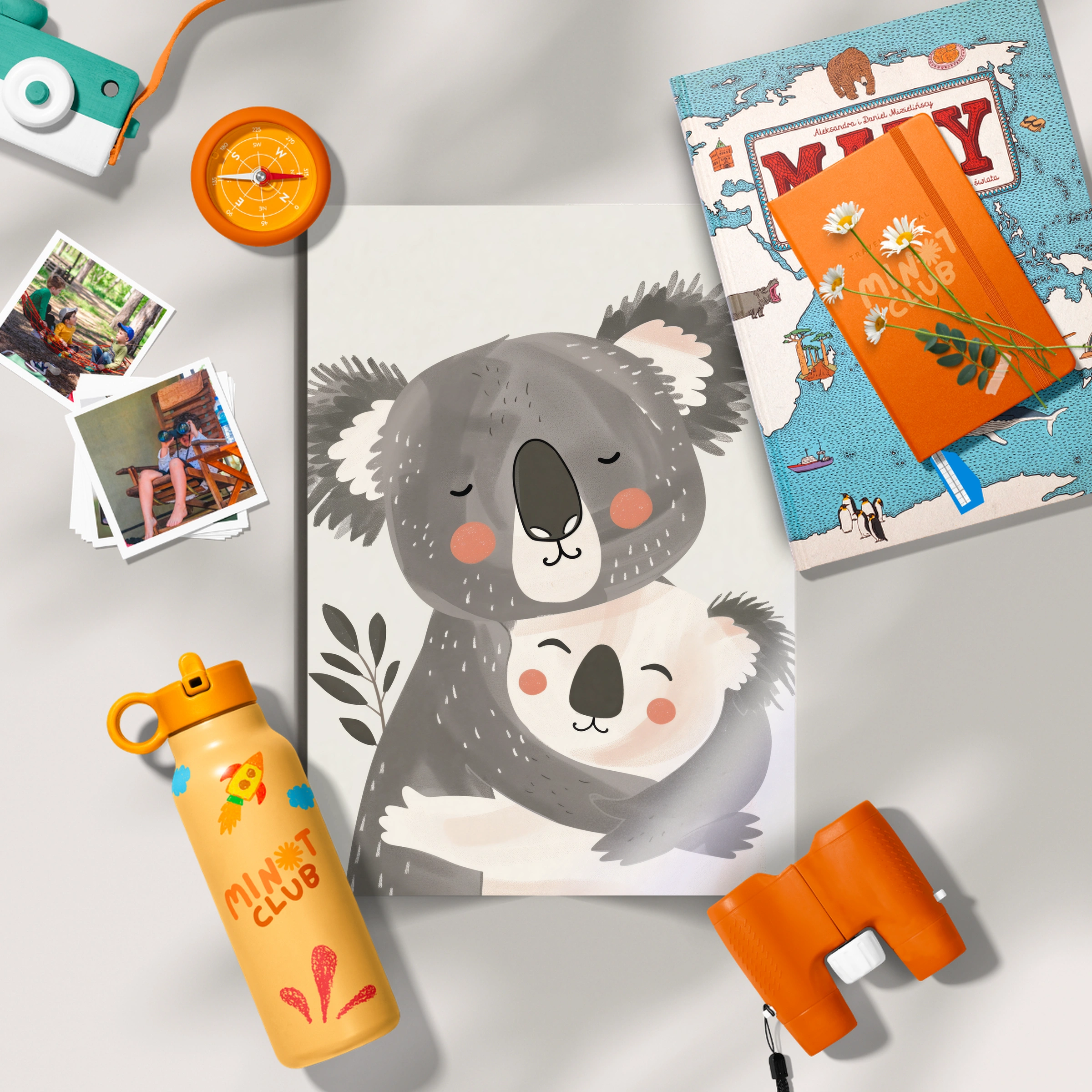 Koala and Baby Nursery Print