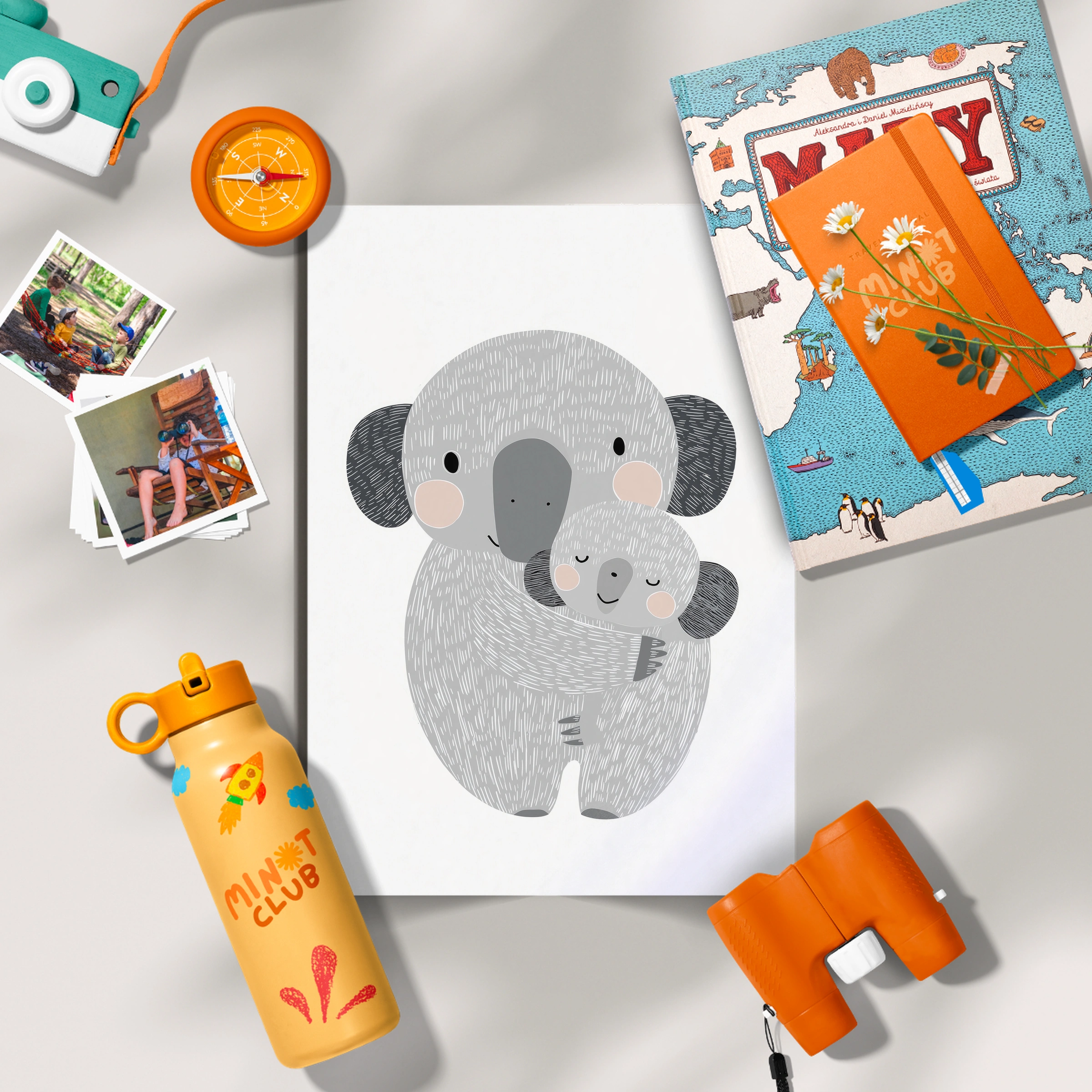 Koala Cuddle Nursery Print