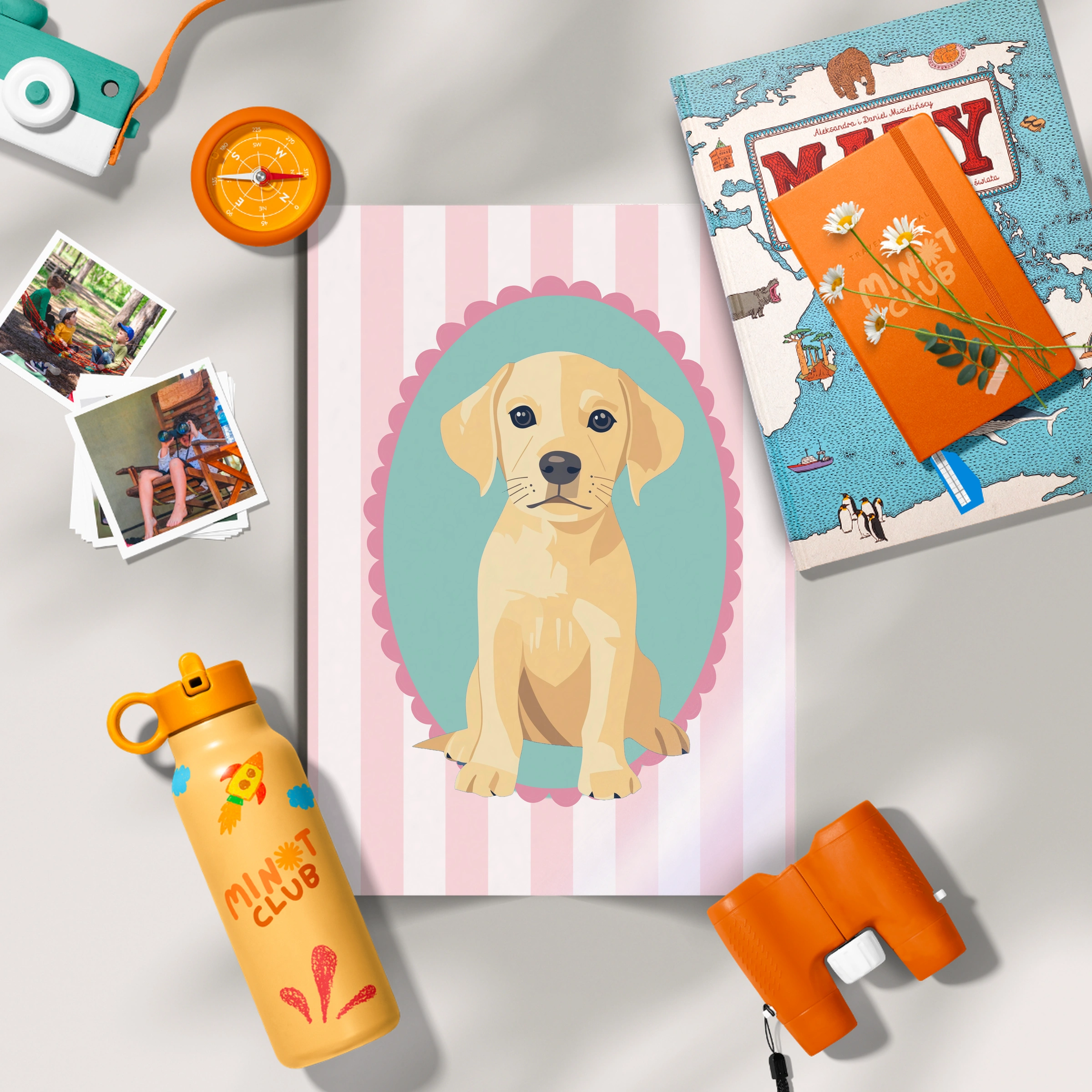 Labrador Cameo Nursery Print