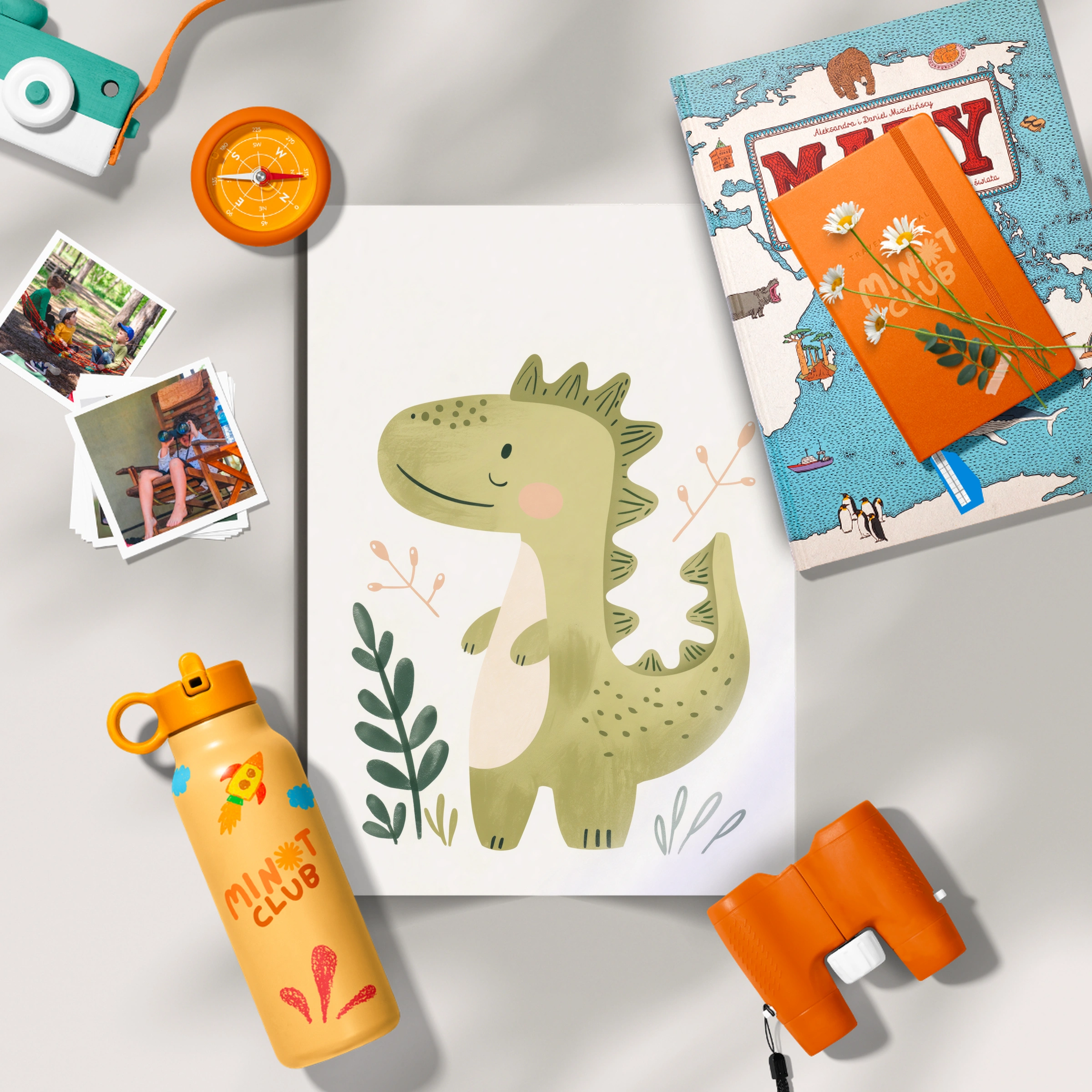 Leafy Green Dragon Nursery Print