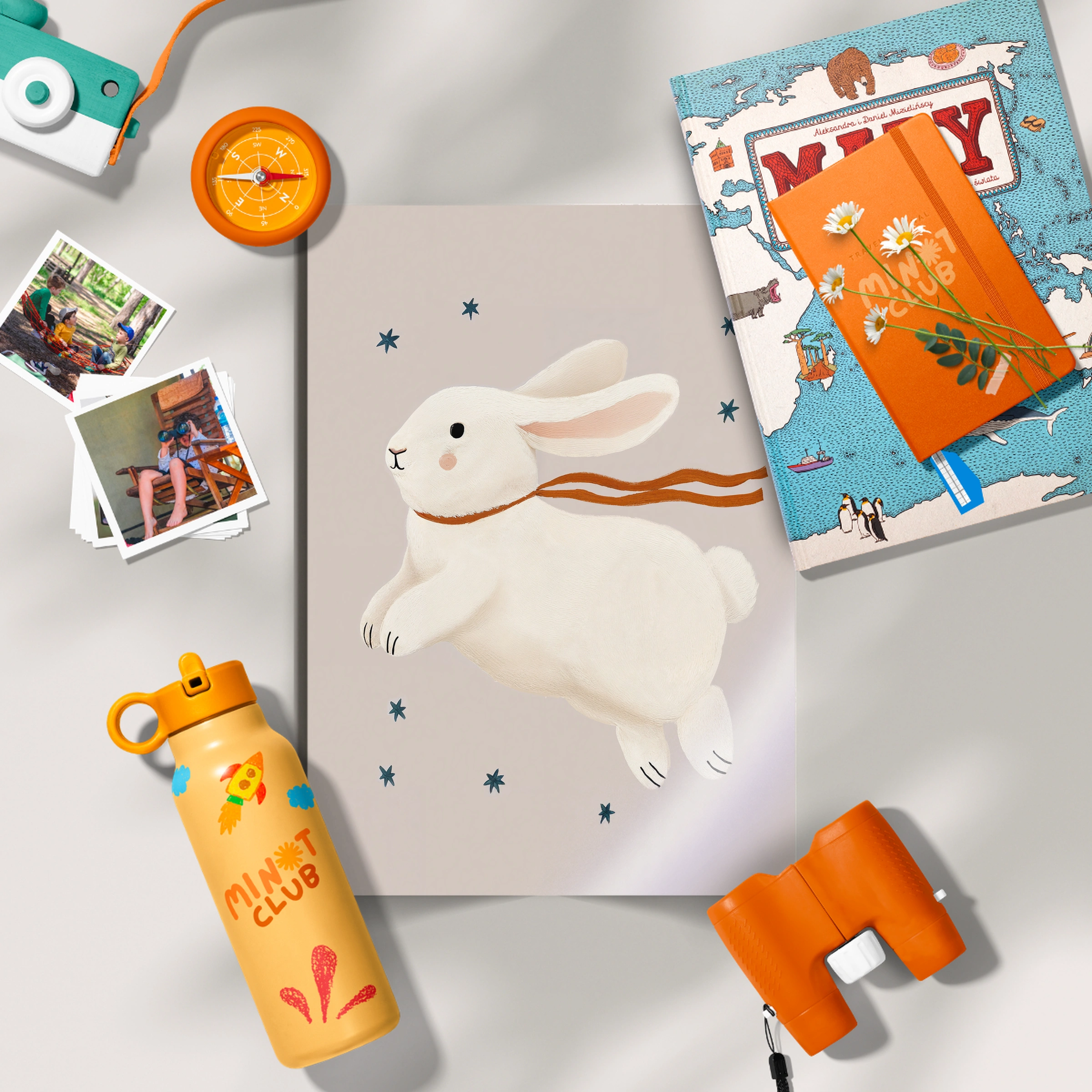 Leaping Bunny Nursery Print