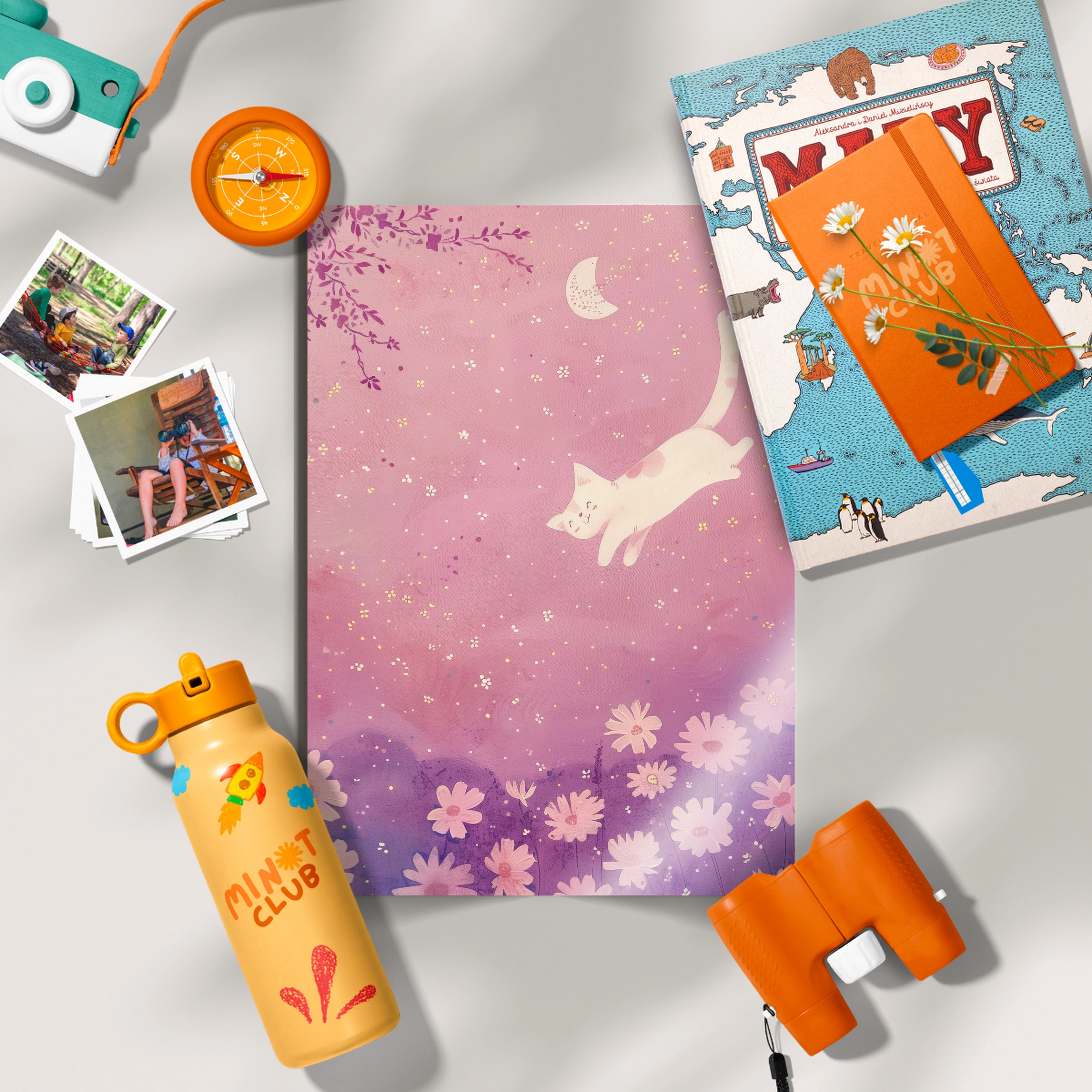 Leaping Cat Nursery Print
