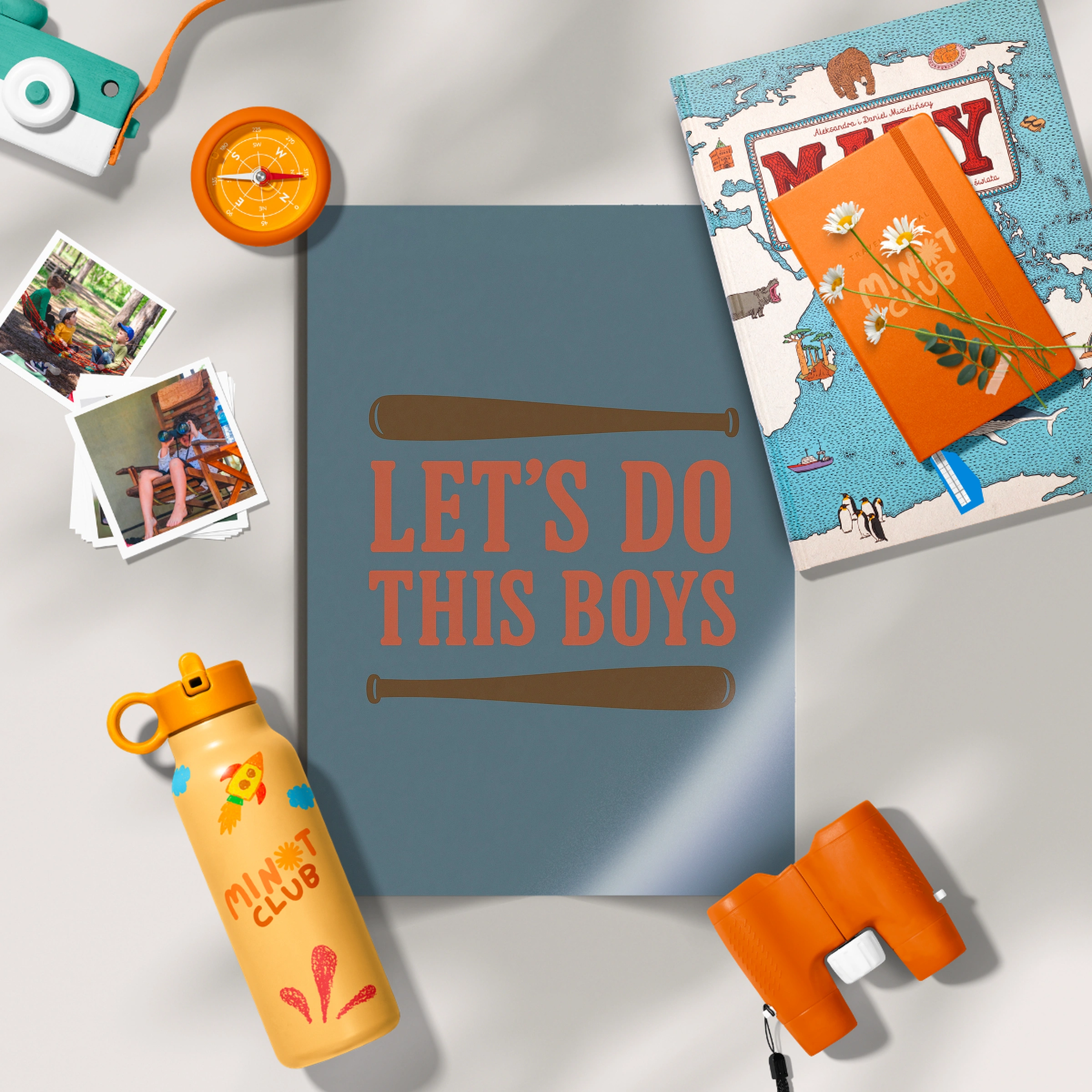 Let's Do This Boys Two Nursery Print - flat lay nursery decor print