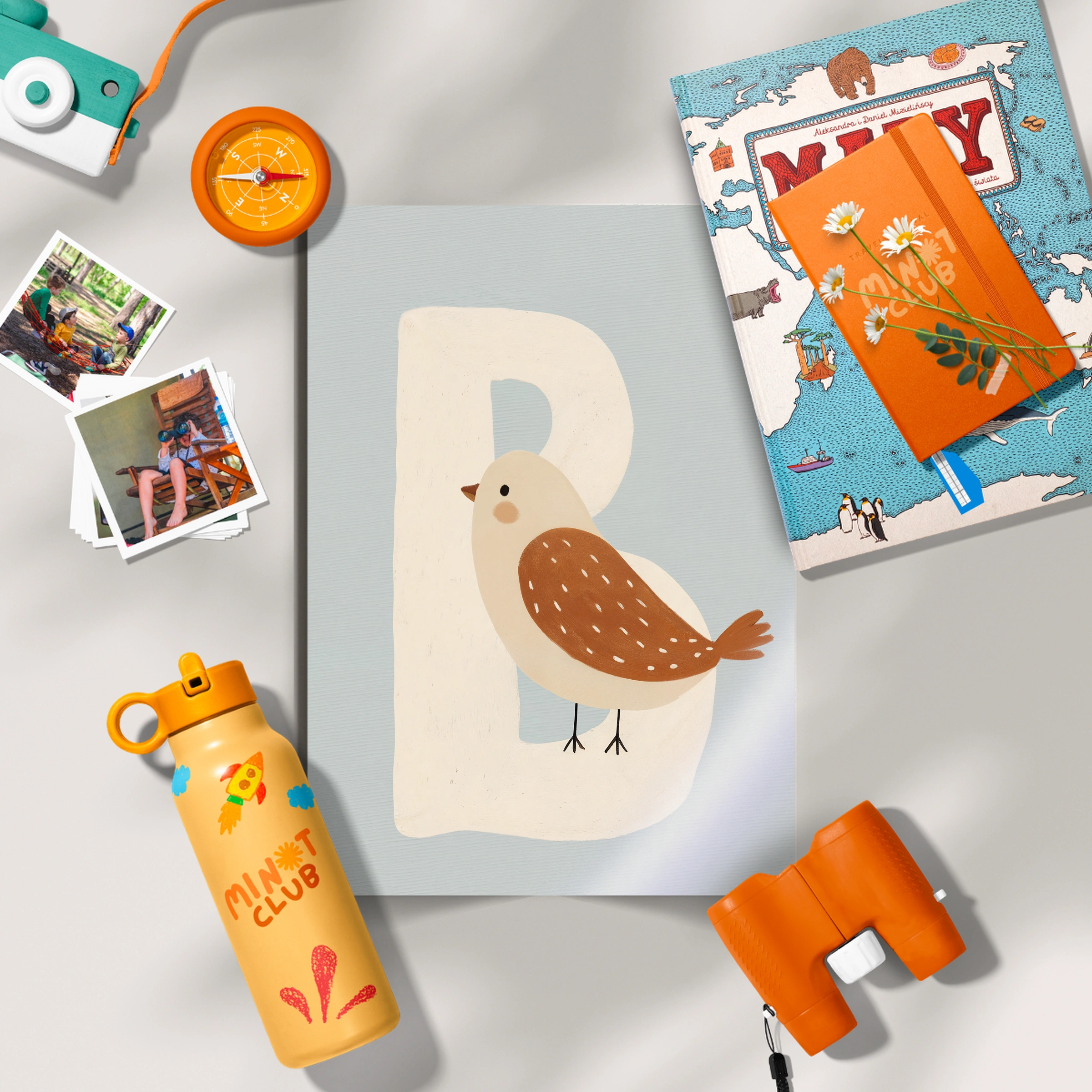 Letter B Bird Nursery Print