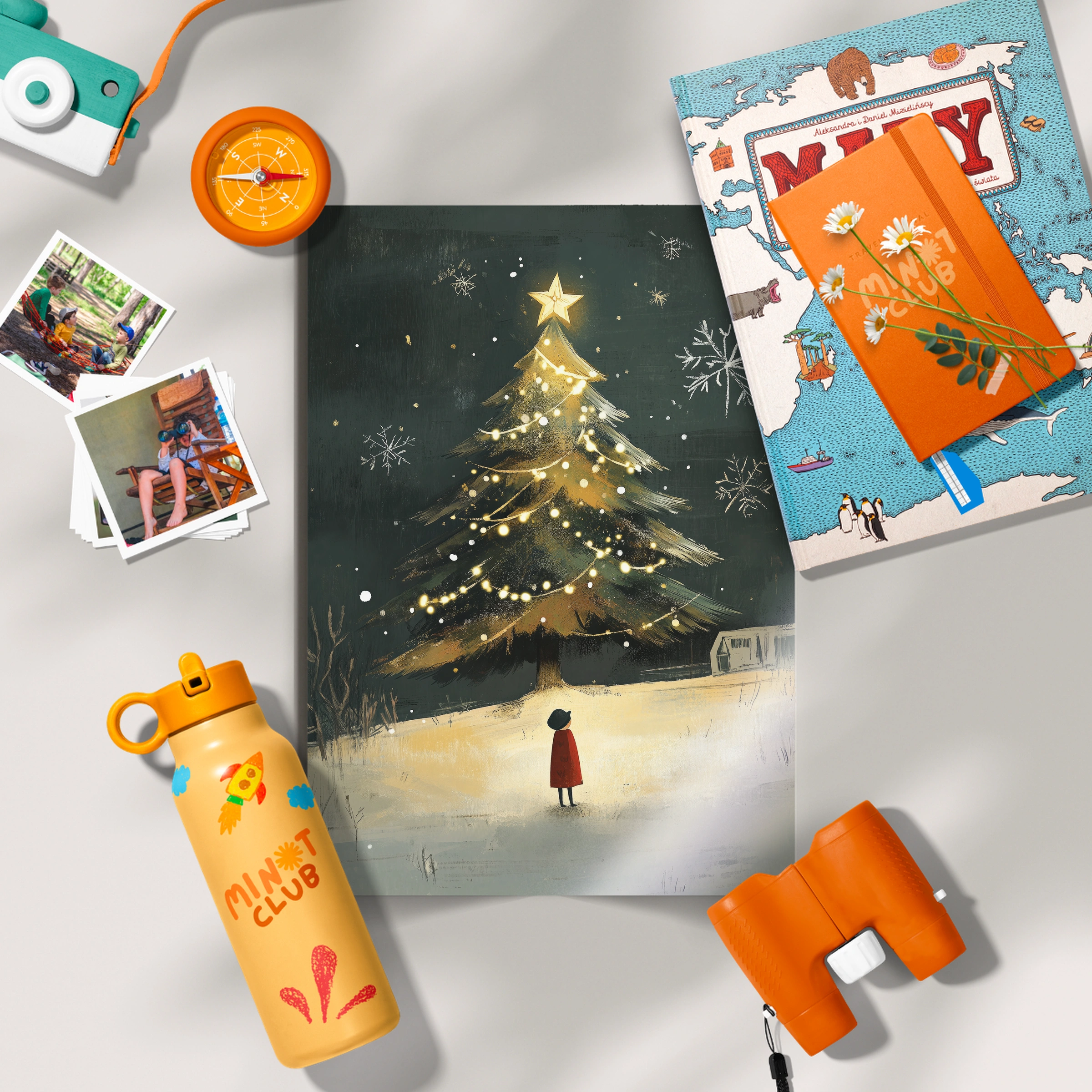 Lit Christmas Tree Print