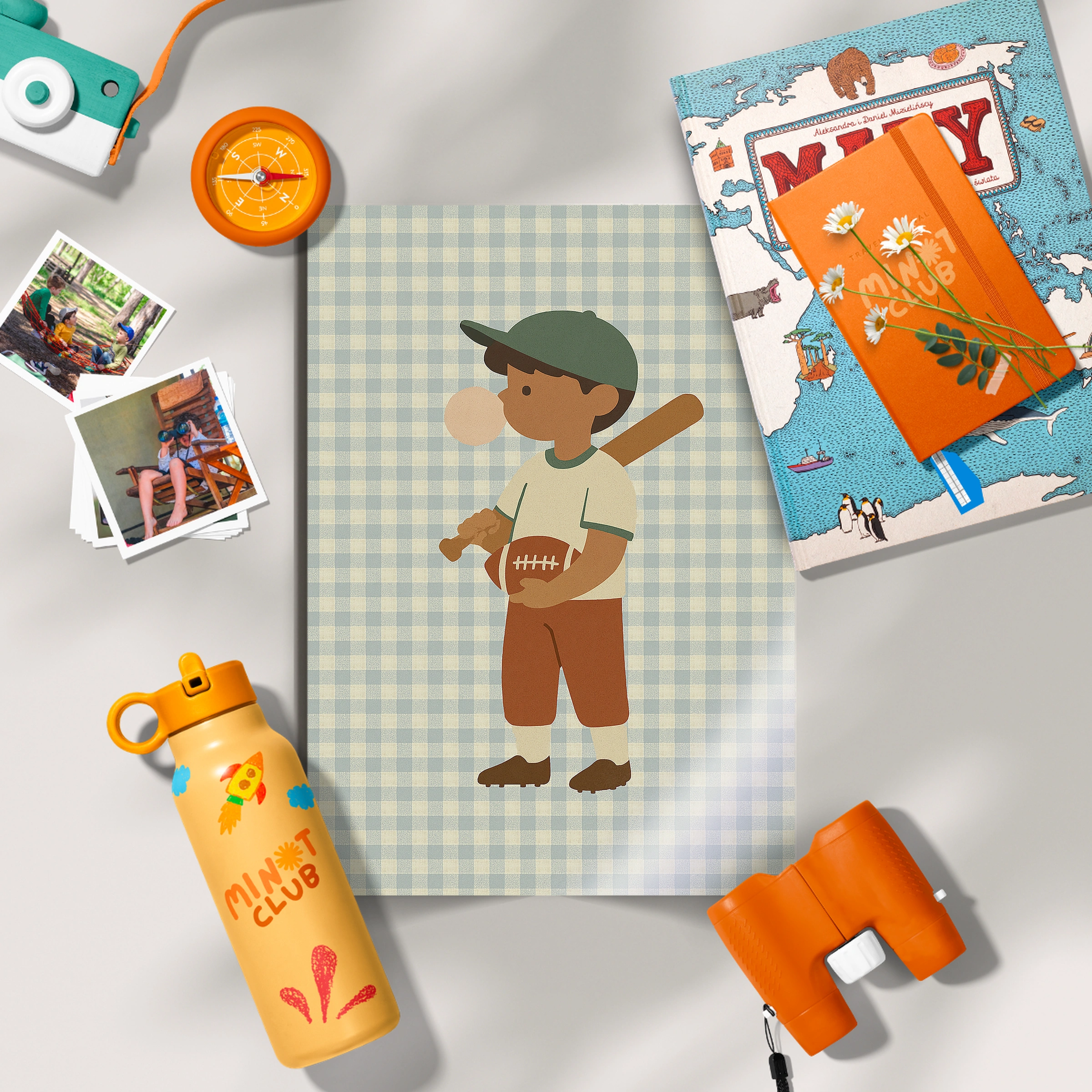 Little Baseball Player Nursery Print