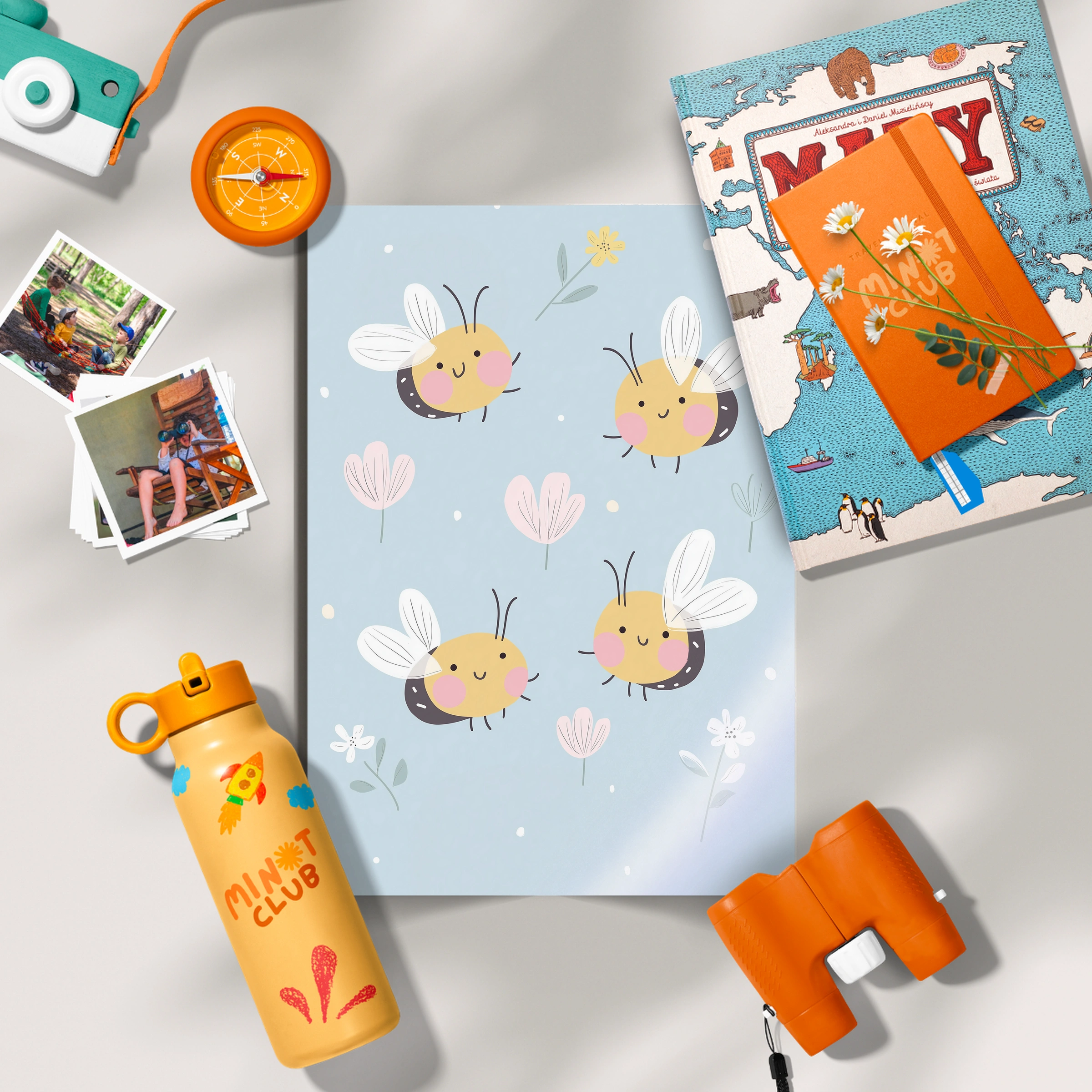 Little Bees Nursery Print
