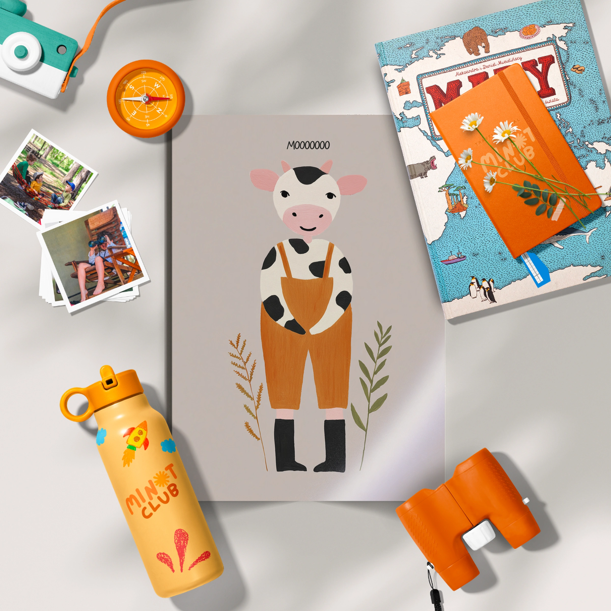 Little Cow Nursery Print