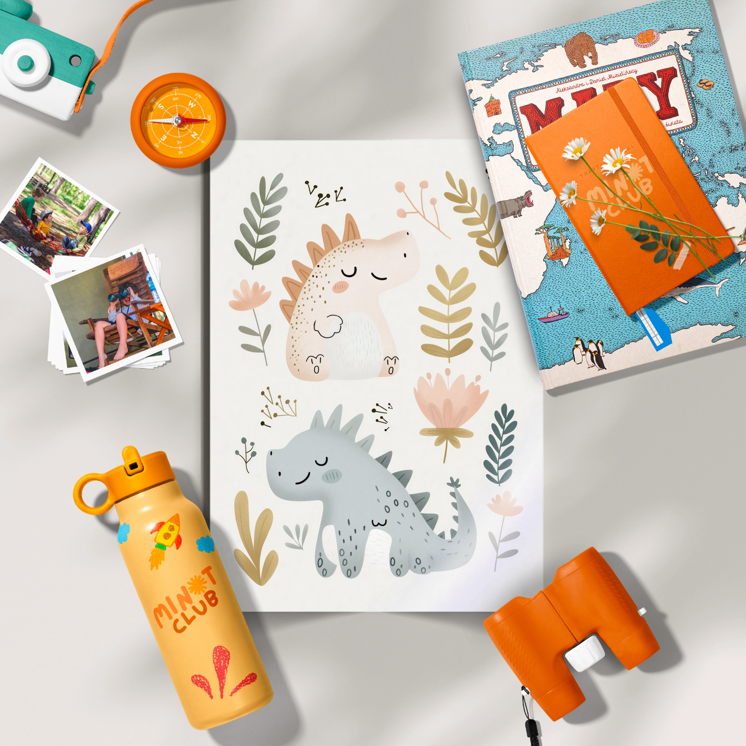 Little Dino Duo Nursery Print
