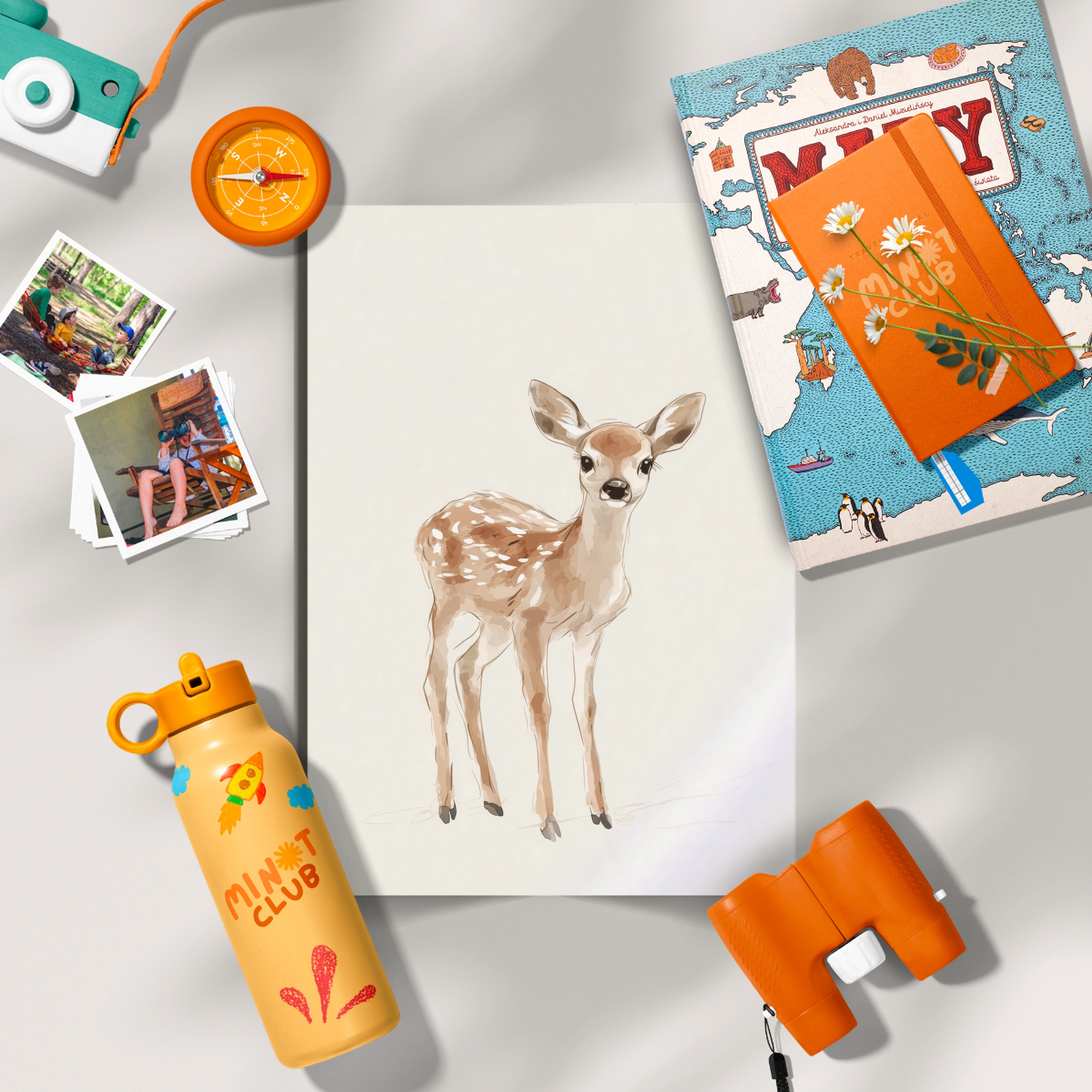 Little Fawn Christmas Print