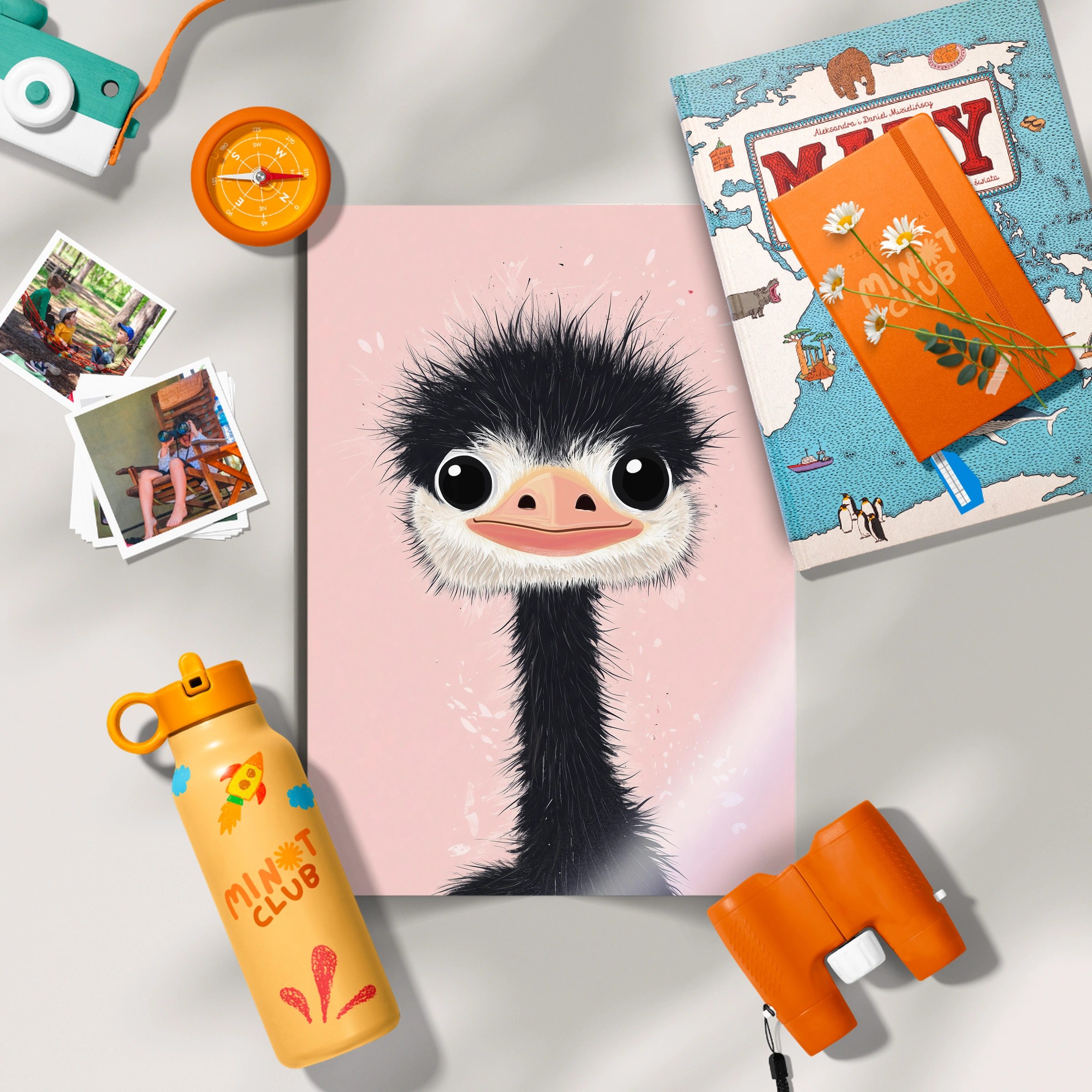 Little Ostrich Nursery Print