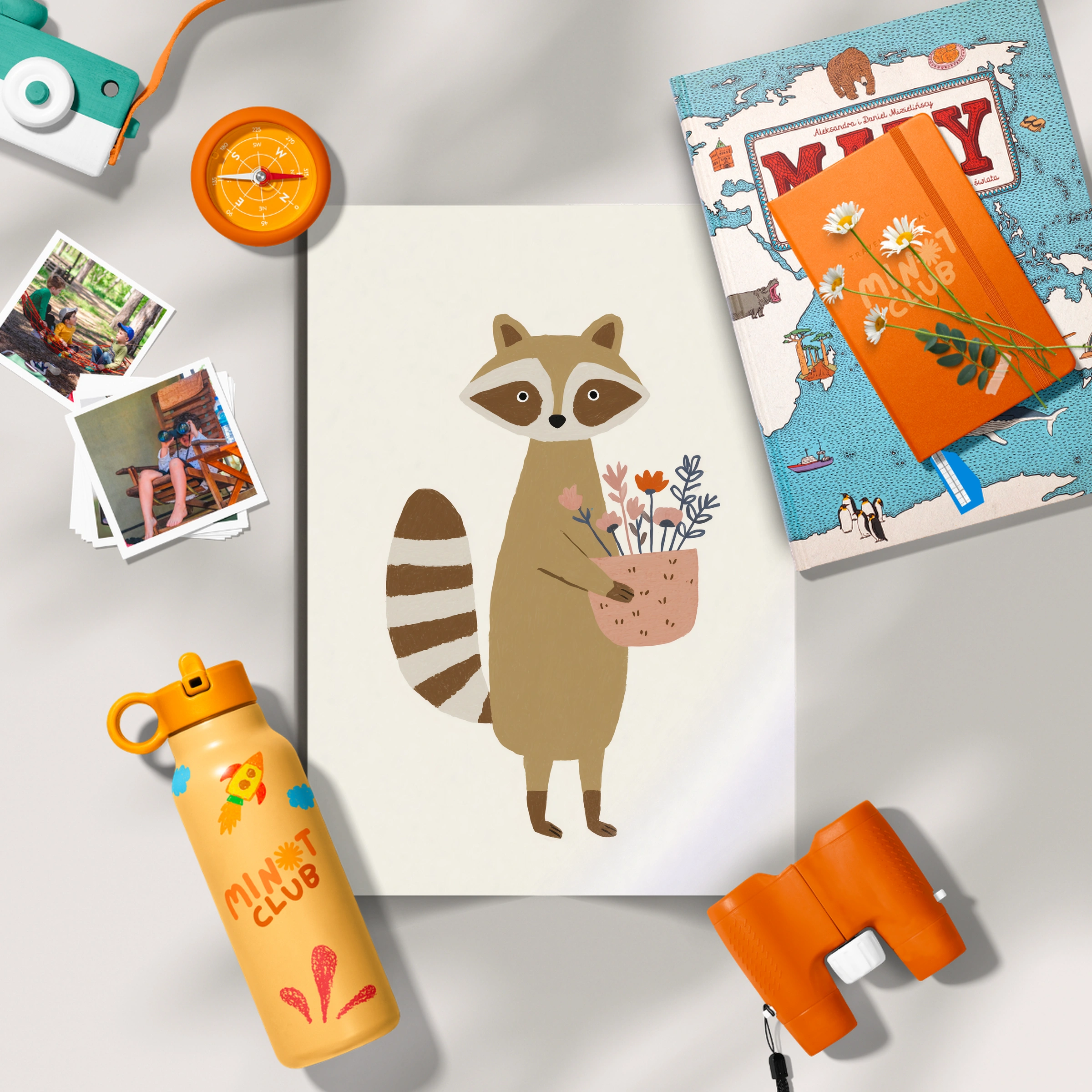 Little Raccoon Nursery Print