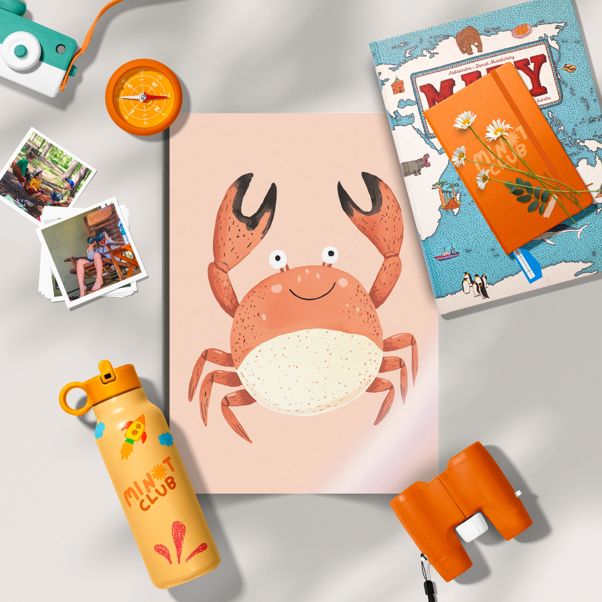 Little Red Crab Nursery Print