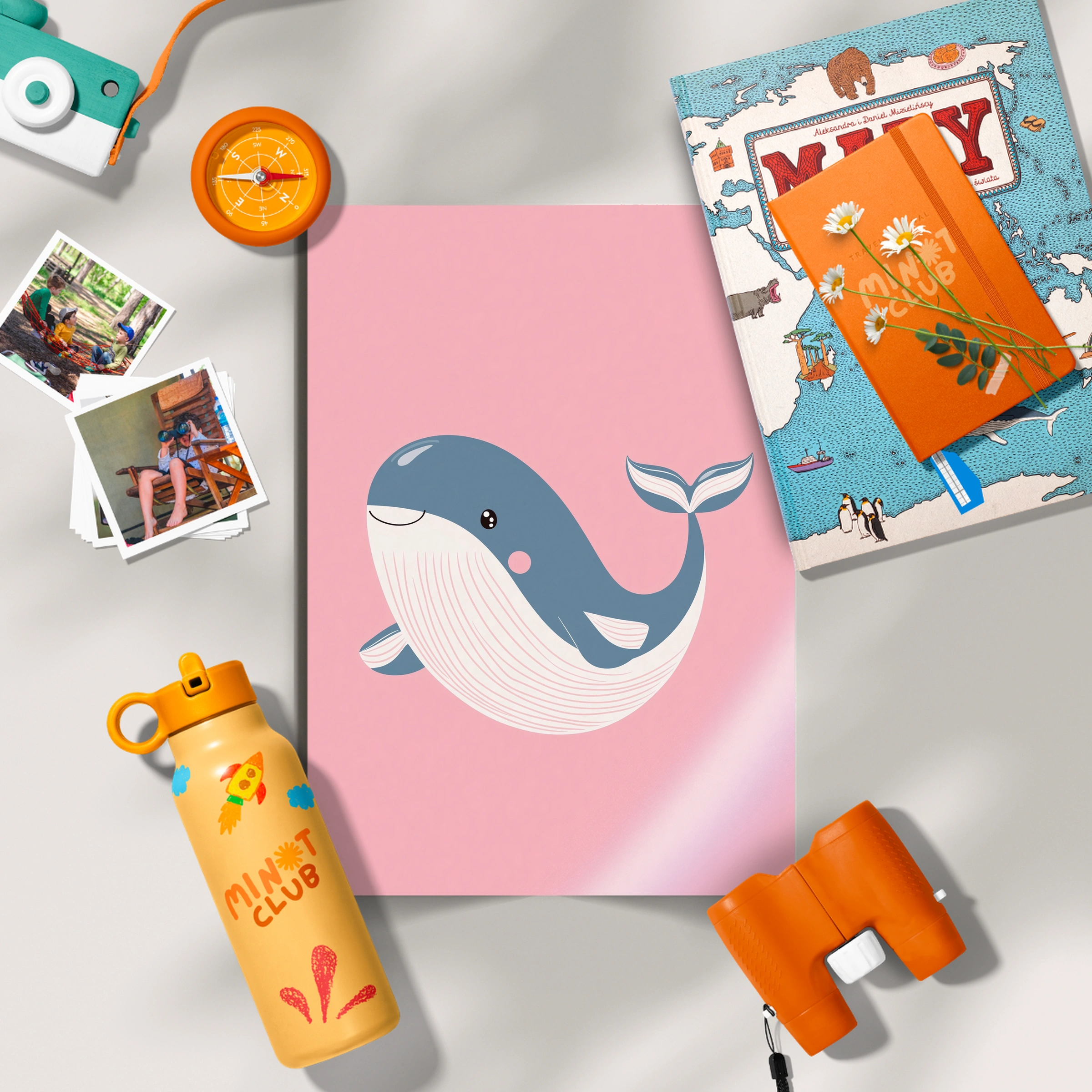 Little Whale Nursery Print